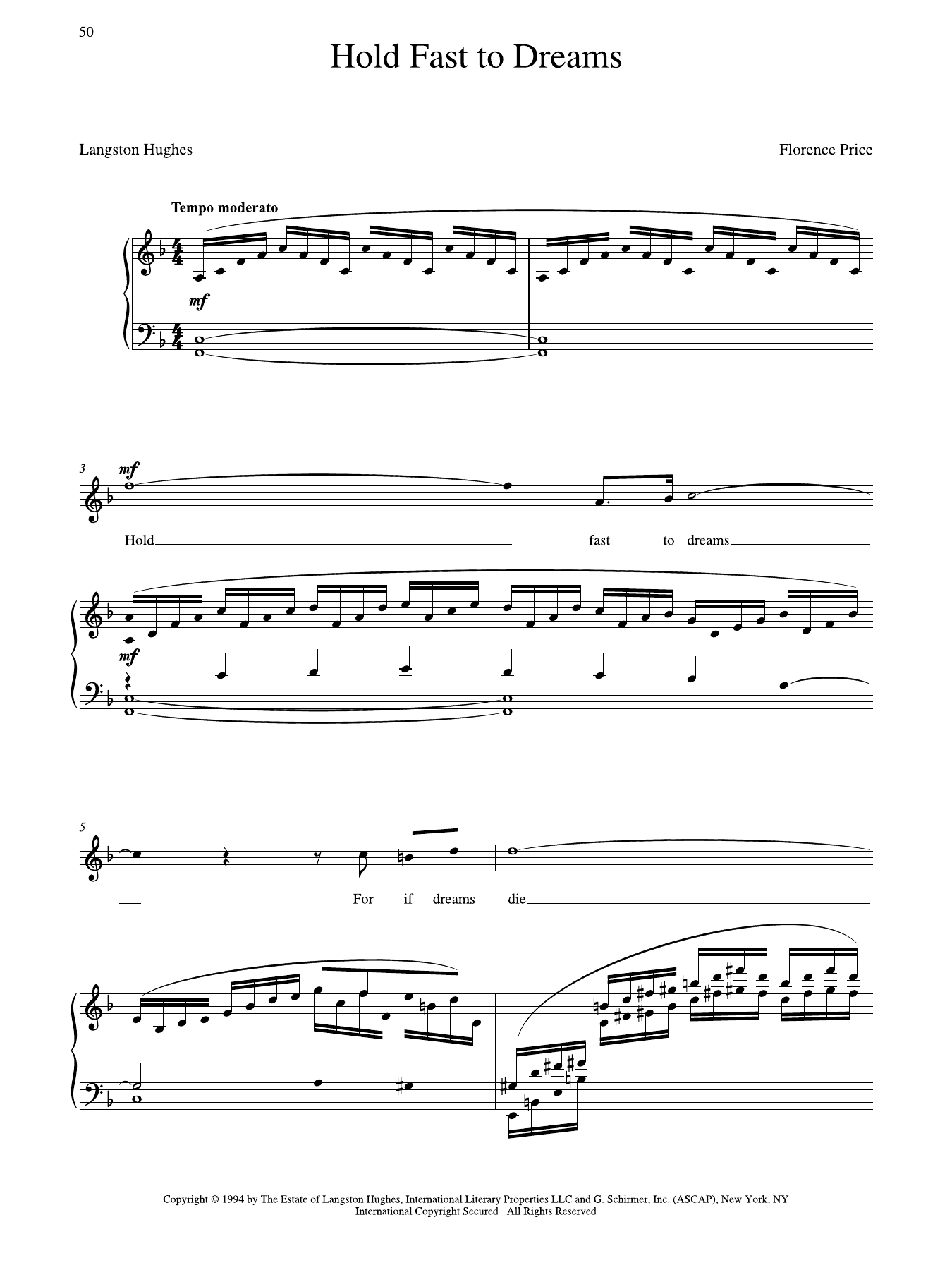 Hold Fast To Dreams (High Voice): Piano Vocal