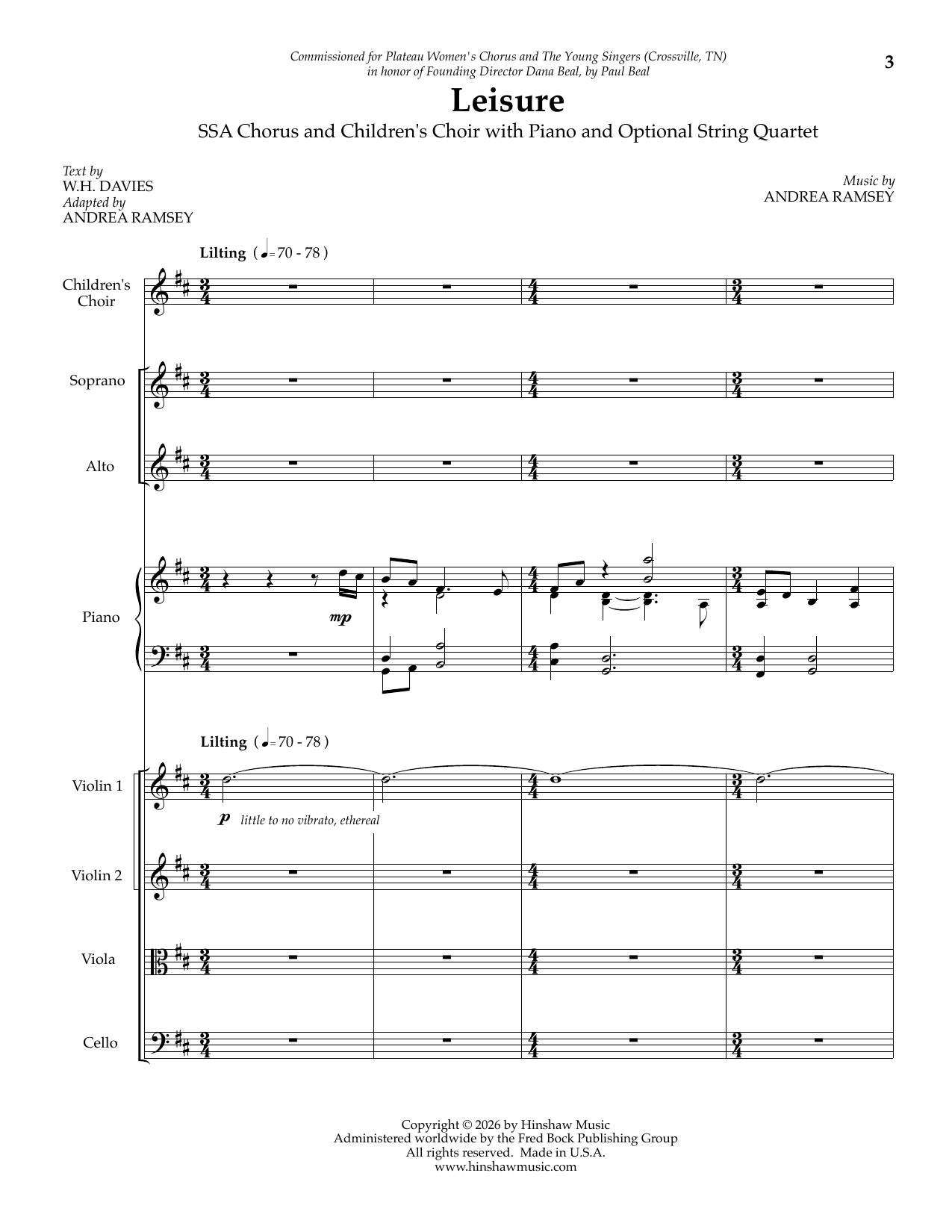 Leisure: Choral Instrumental Pak