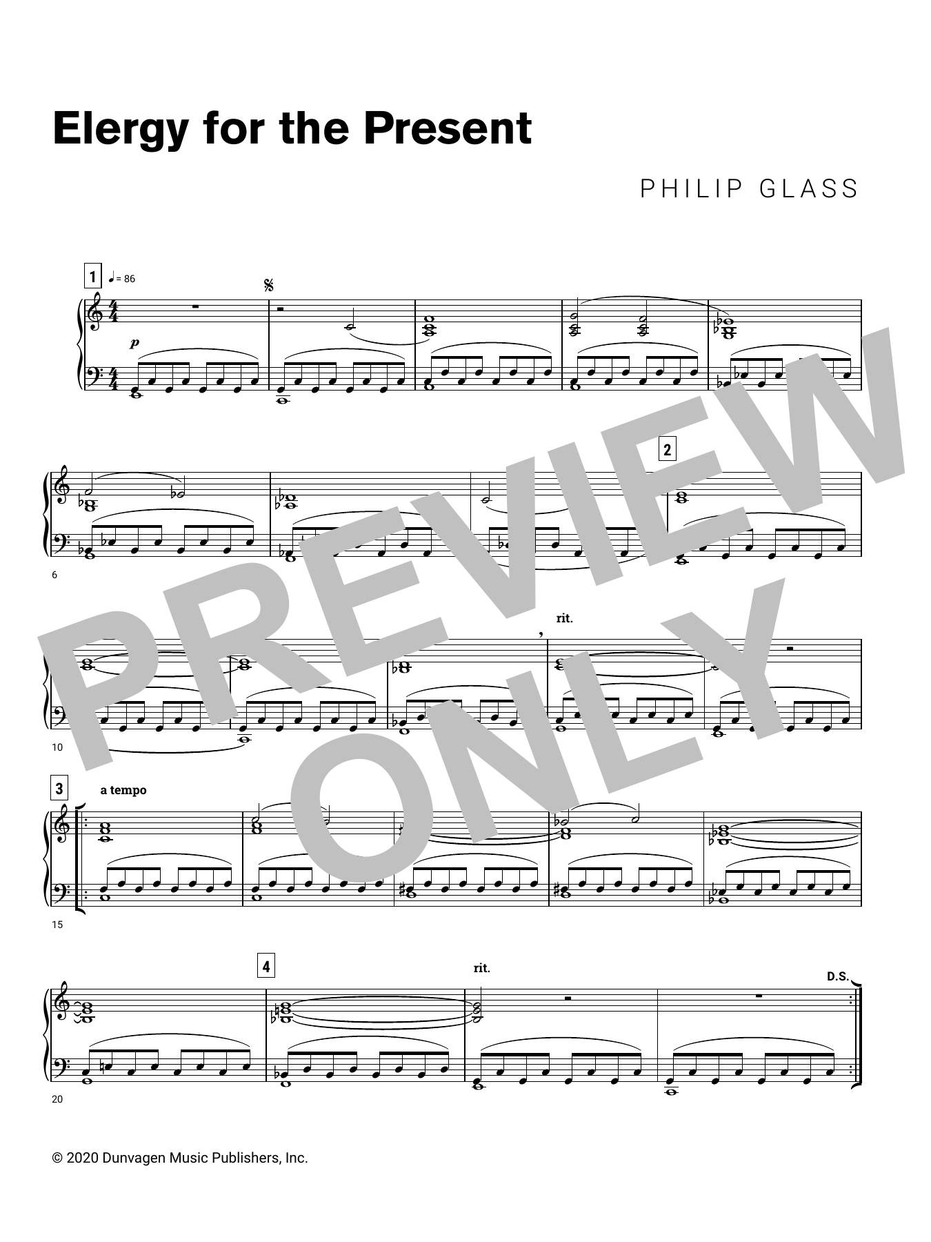 Elergy for the Present: Piano Solo