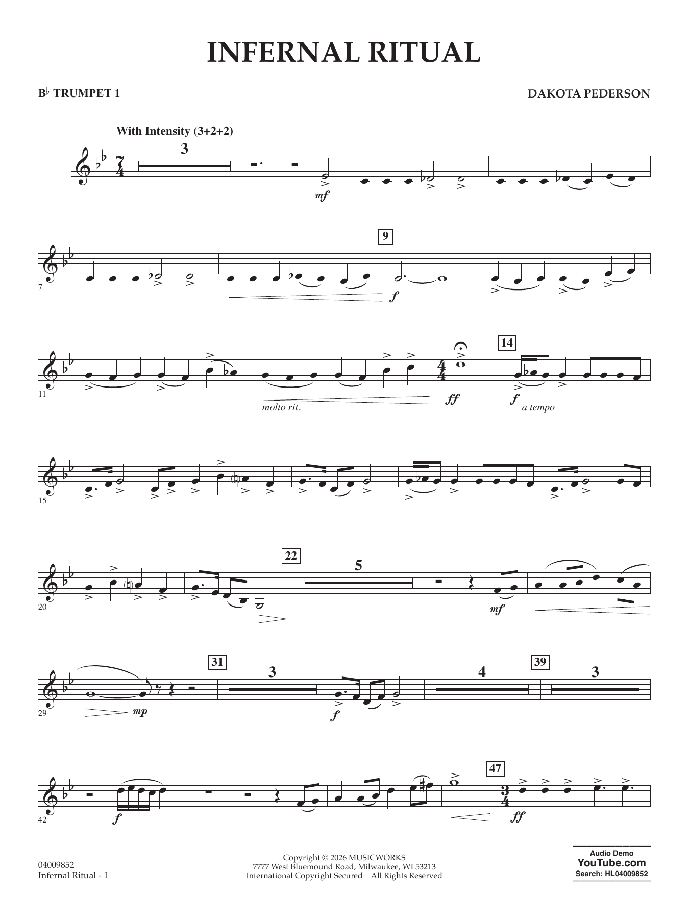 Infernal Ritual - Bb Trumpet 1