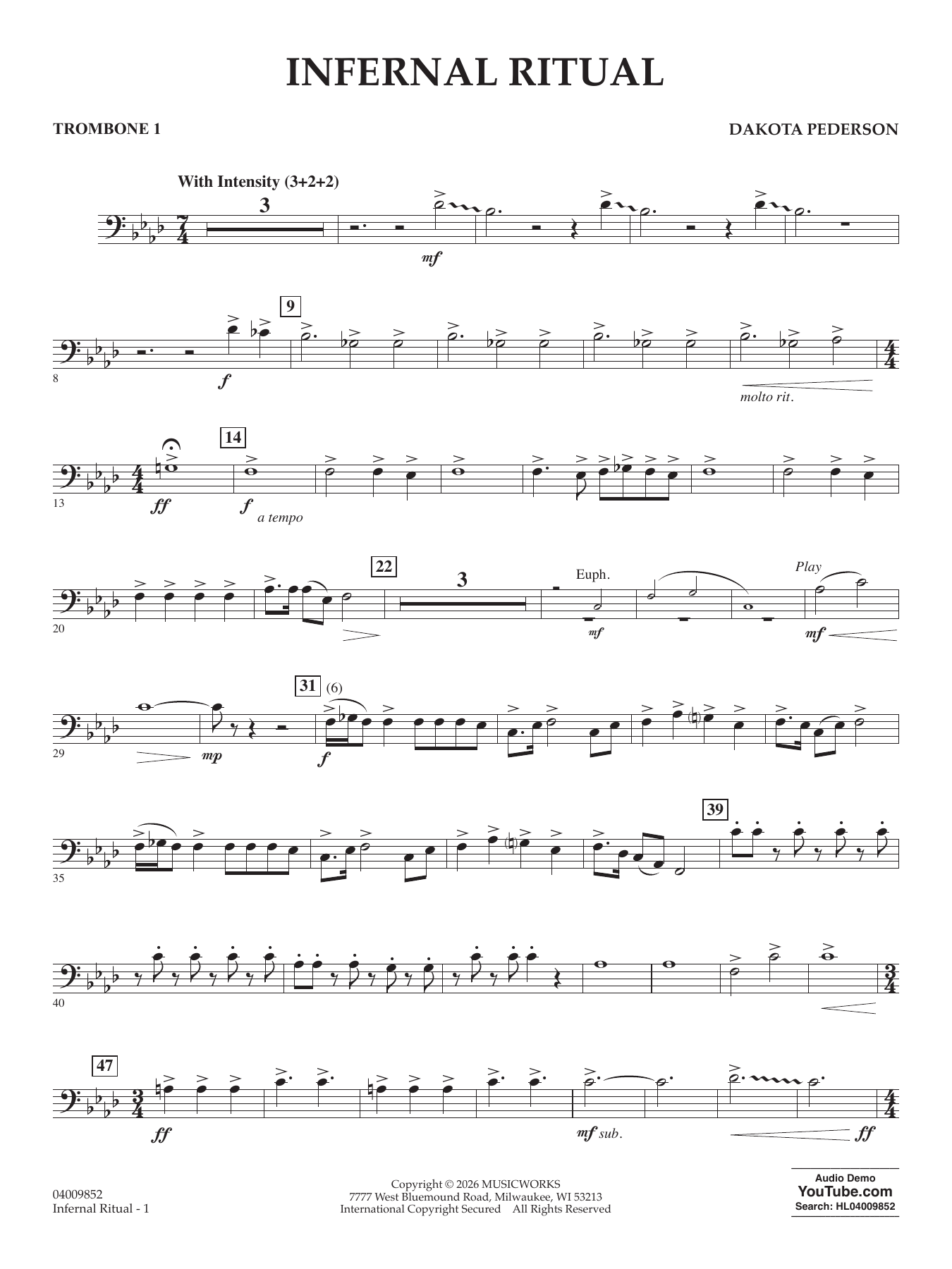 Infernal Ritual - Trombone 1