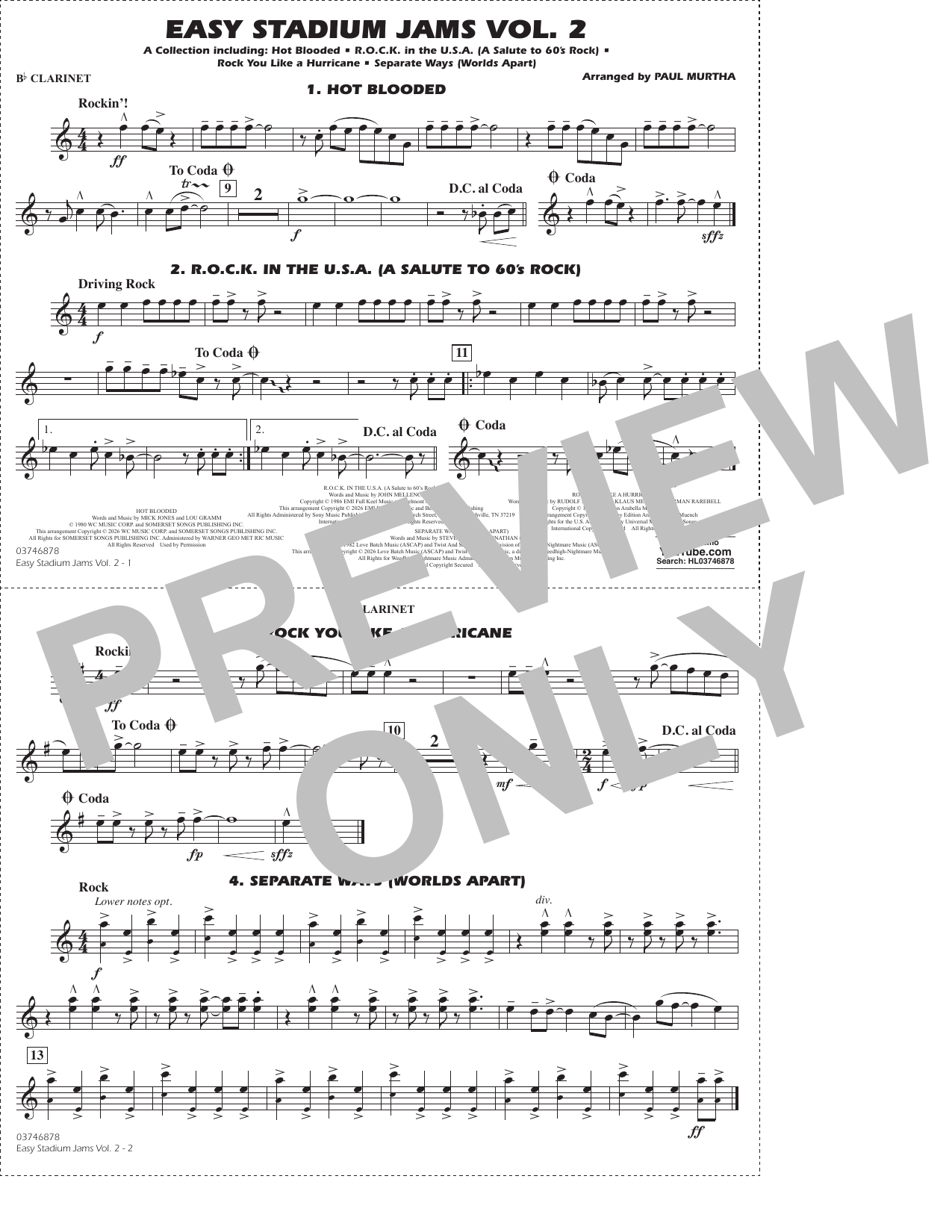 Easy Stadium Jams Vol. 2 - Bb Clarinet