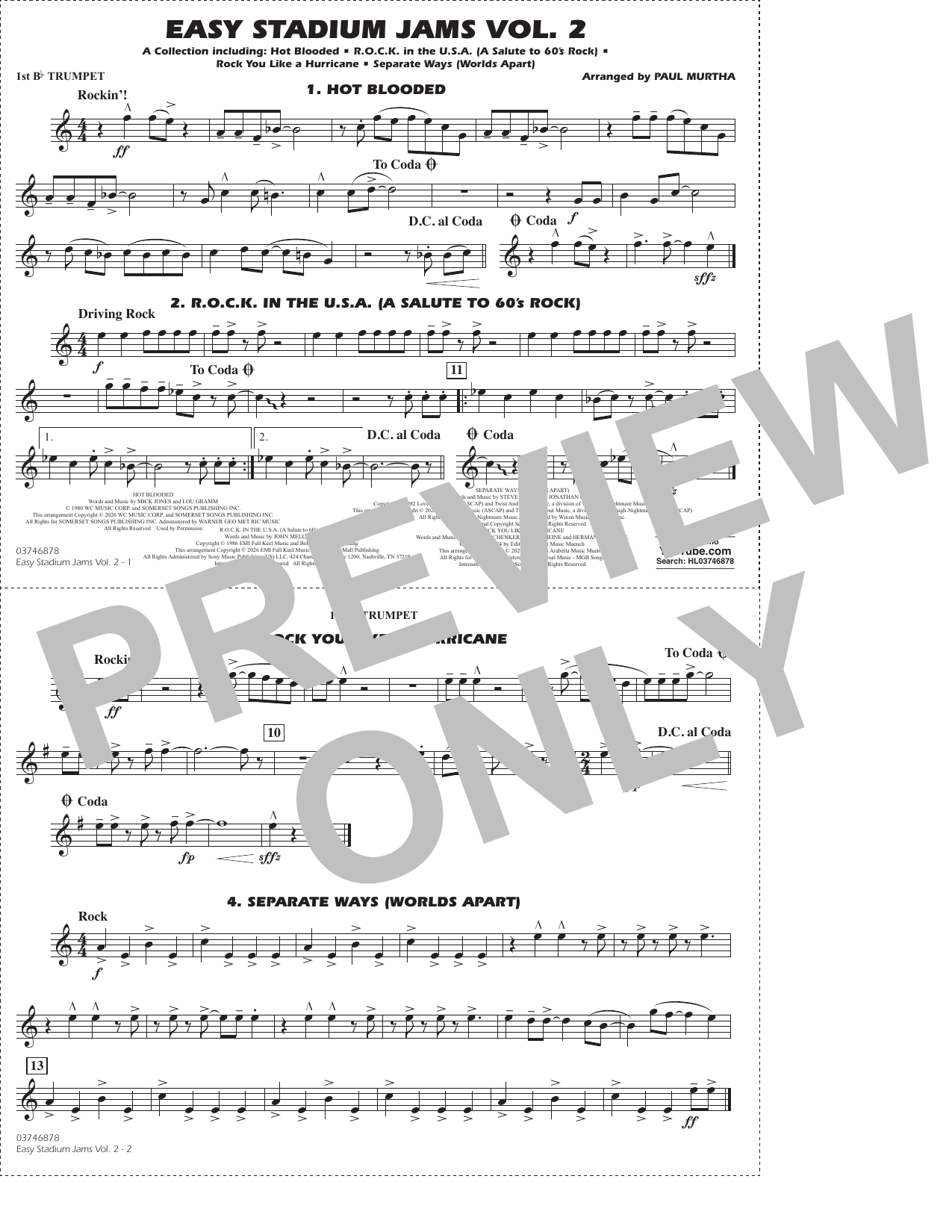 Easy Stadium Jams Vol. 2 - 1st Bb Trumpet