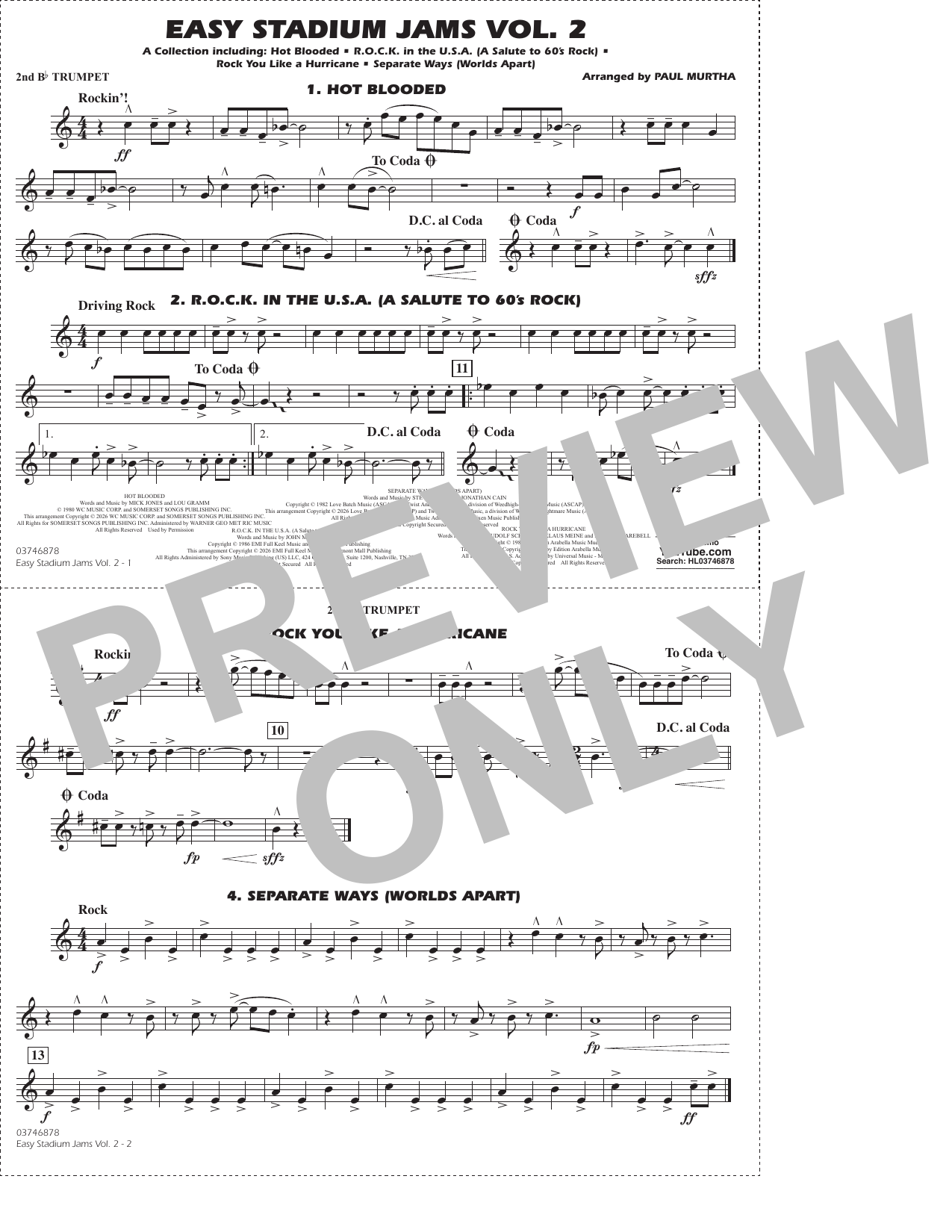 Easy Stadium Jams Vol. 2 - 2nd Bb Trumpet
