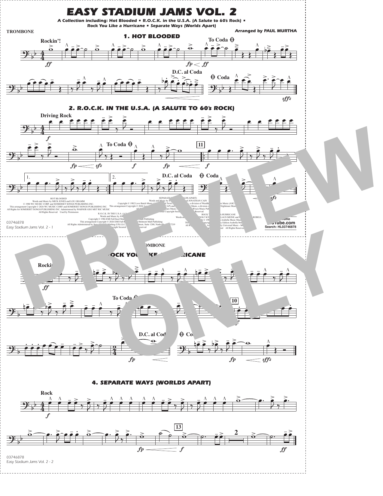 Easy Stadium Jams Vol. 2 - Trombone
