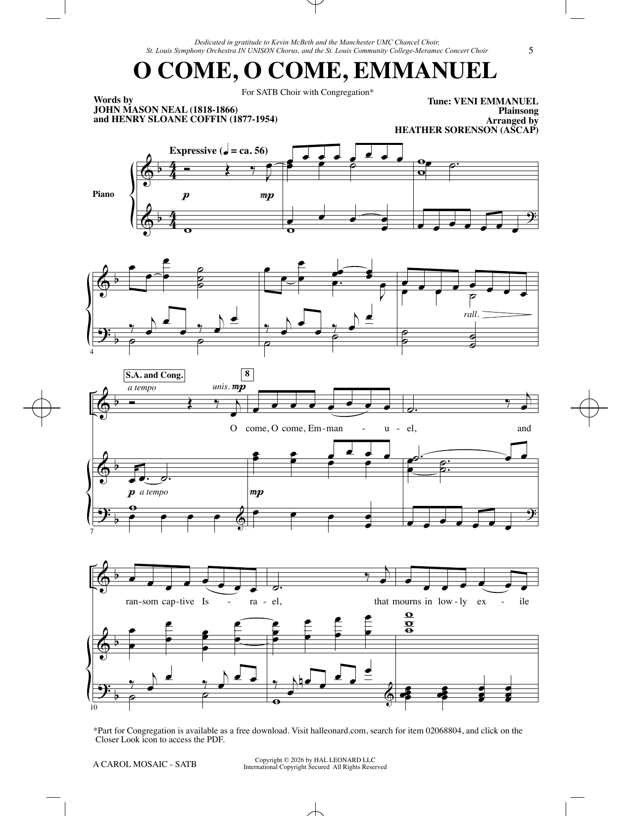 A Carol Mosaic: SATB Choral Octavo