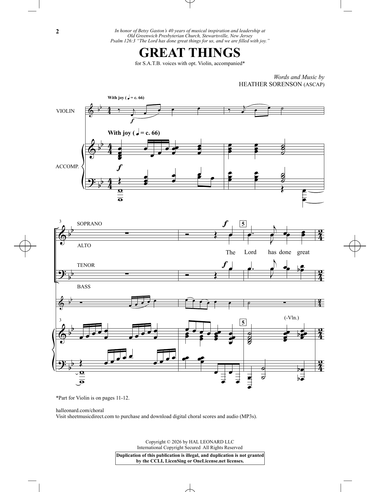 Great Things: SATB Choral Octavo