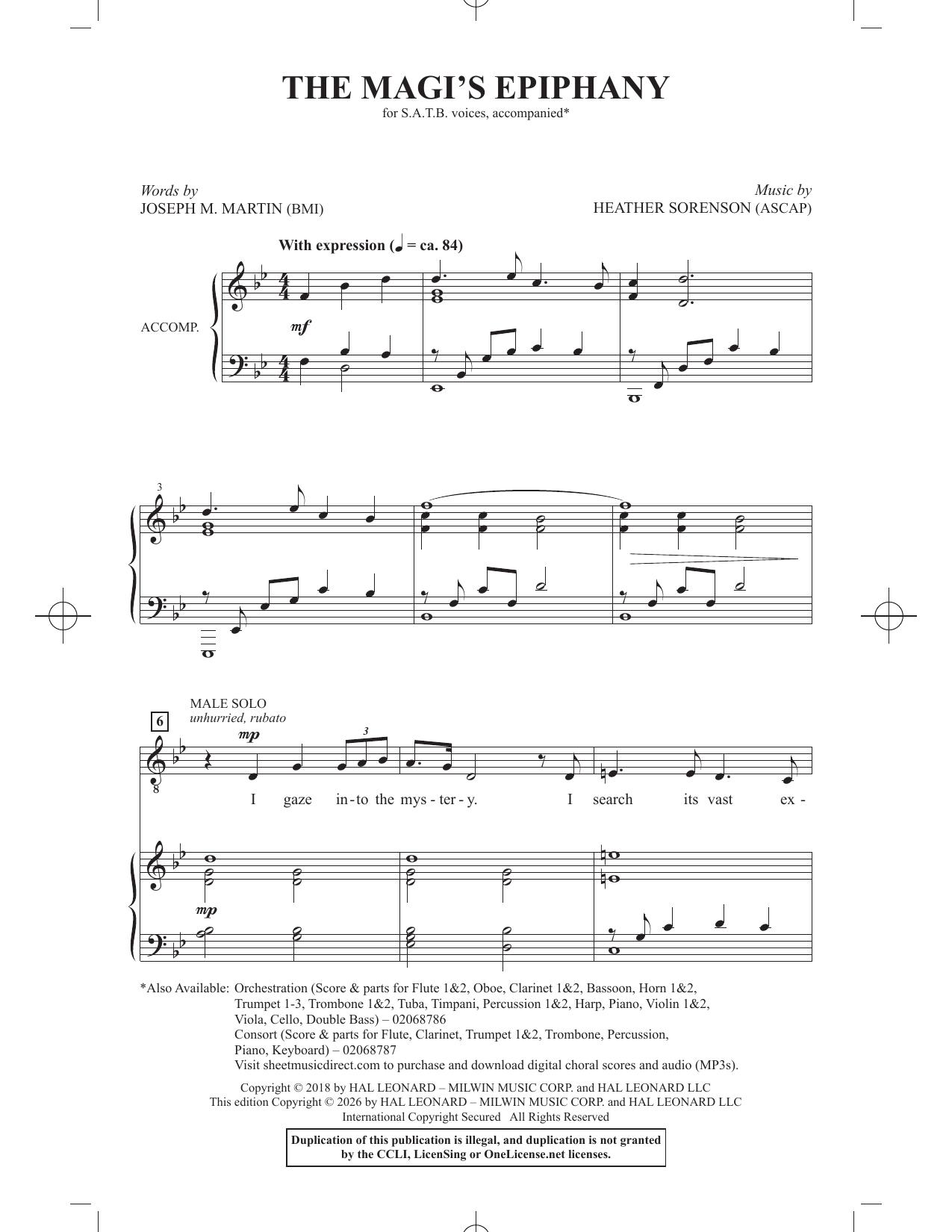 The Magi's Epiphany: SATB Choral Octavo