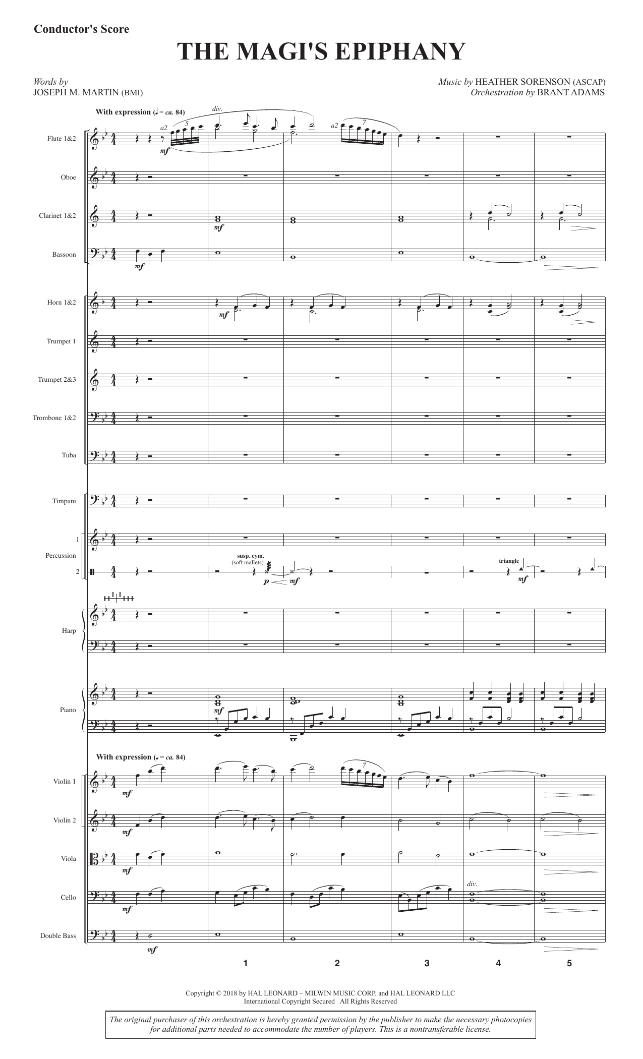 The Magi's Epiphany (Full Orchestra): Choral Instrumental Pak