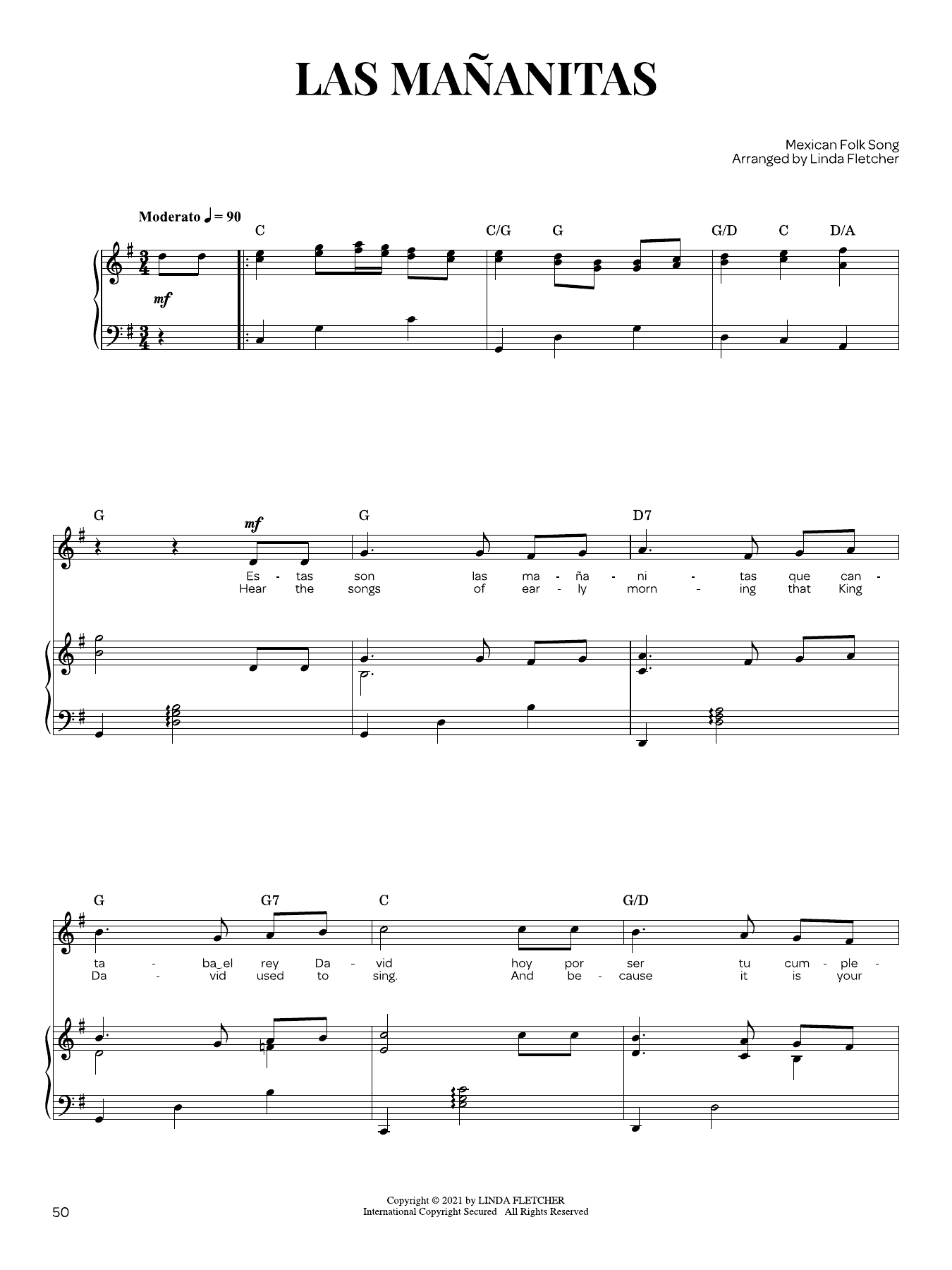 Las Mañanitas: Piano Vocal