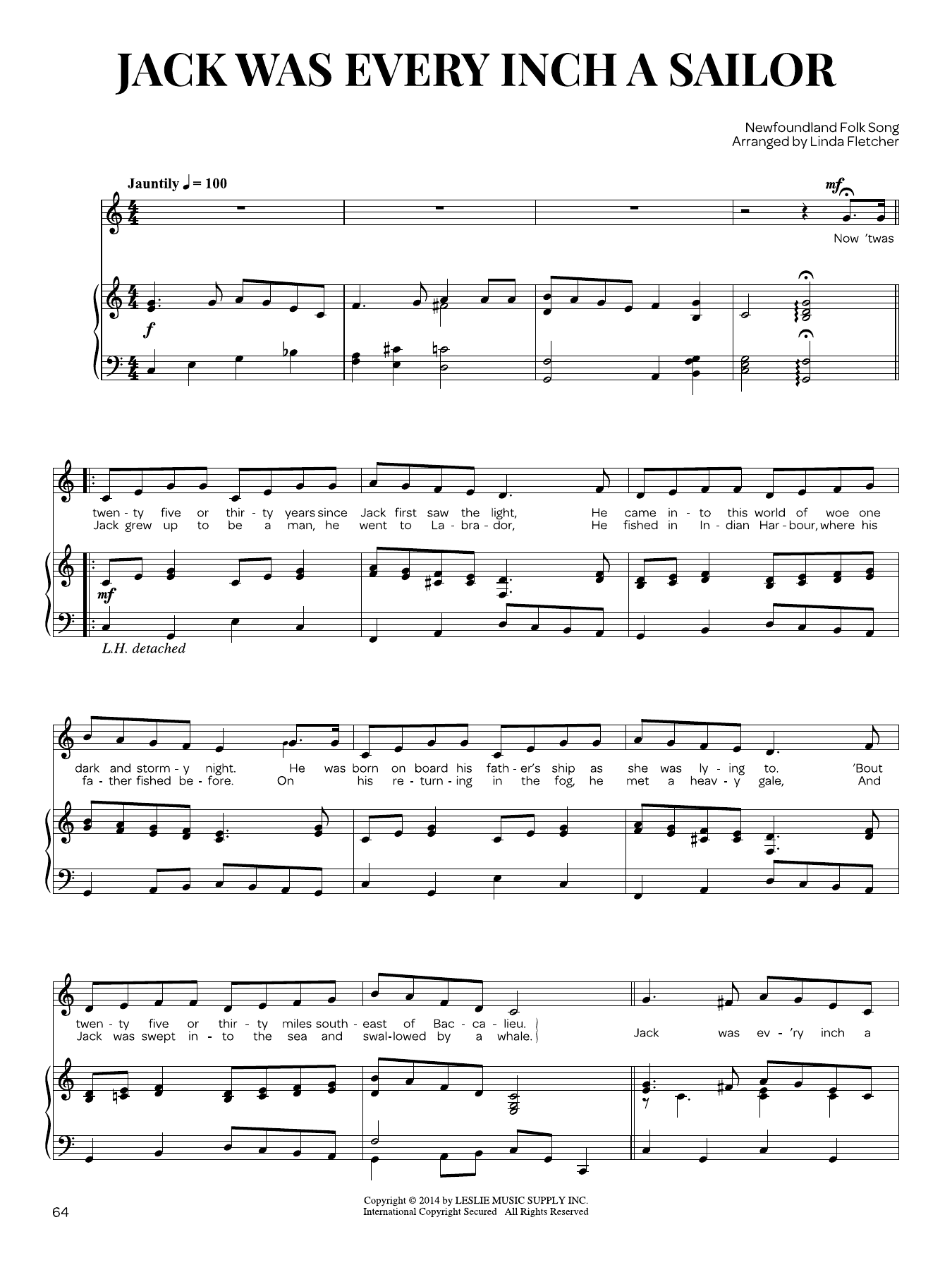 Jack Was Every Inch A Sailor: Piano Vocal