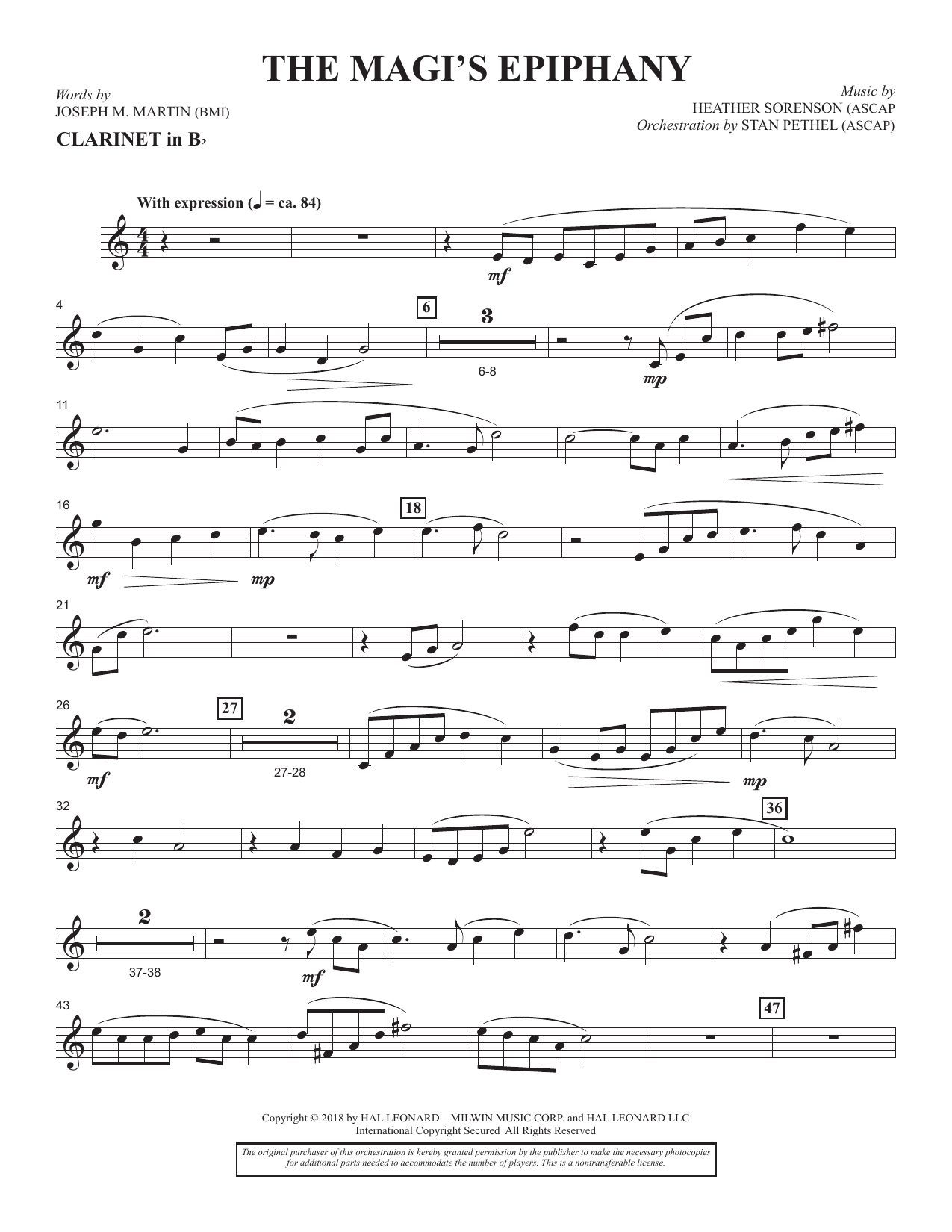 The Magi's Epiphany (Consort) - Bb Clarinet: Choral Instrumental Pak