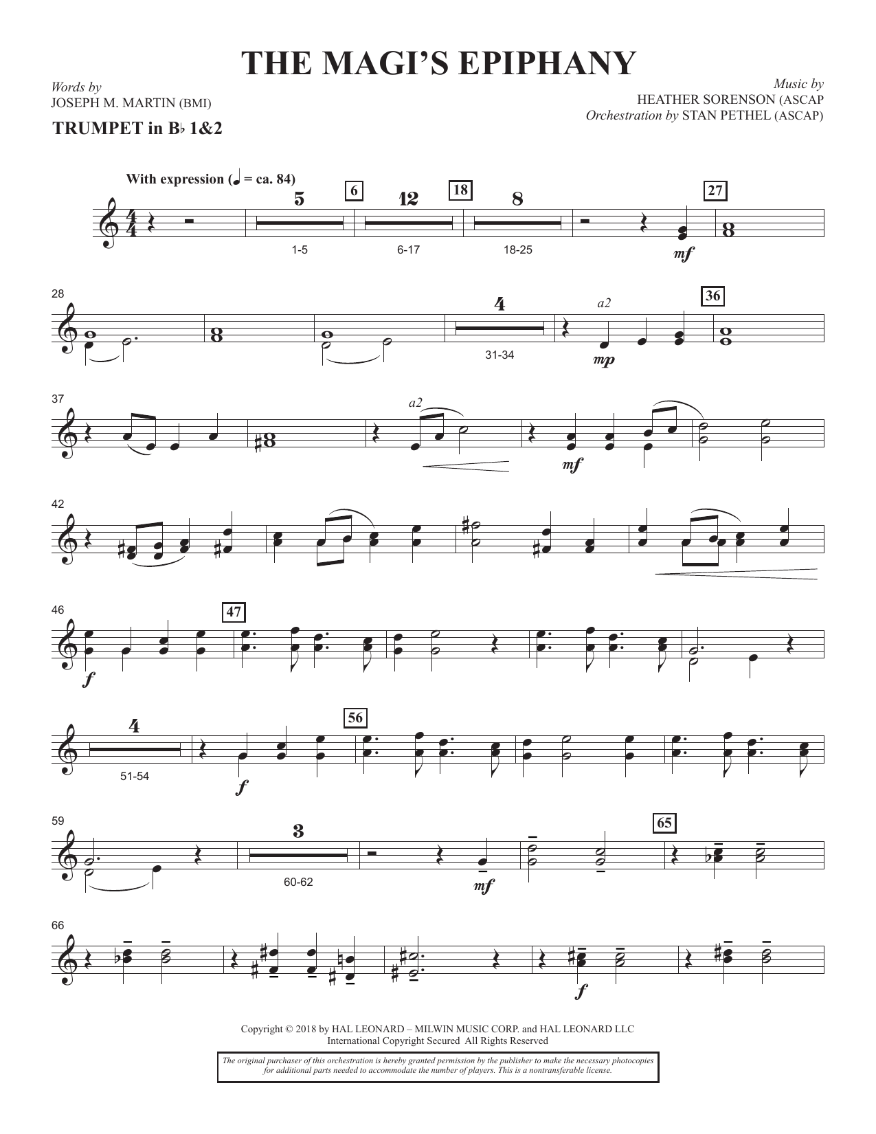 The Magi's Epiphany (Consort) - Bb Trumpet 1,2: Choral Instrumental Pak