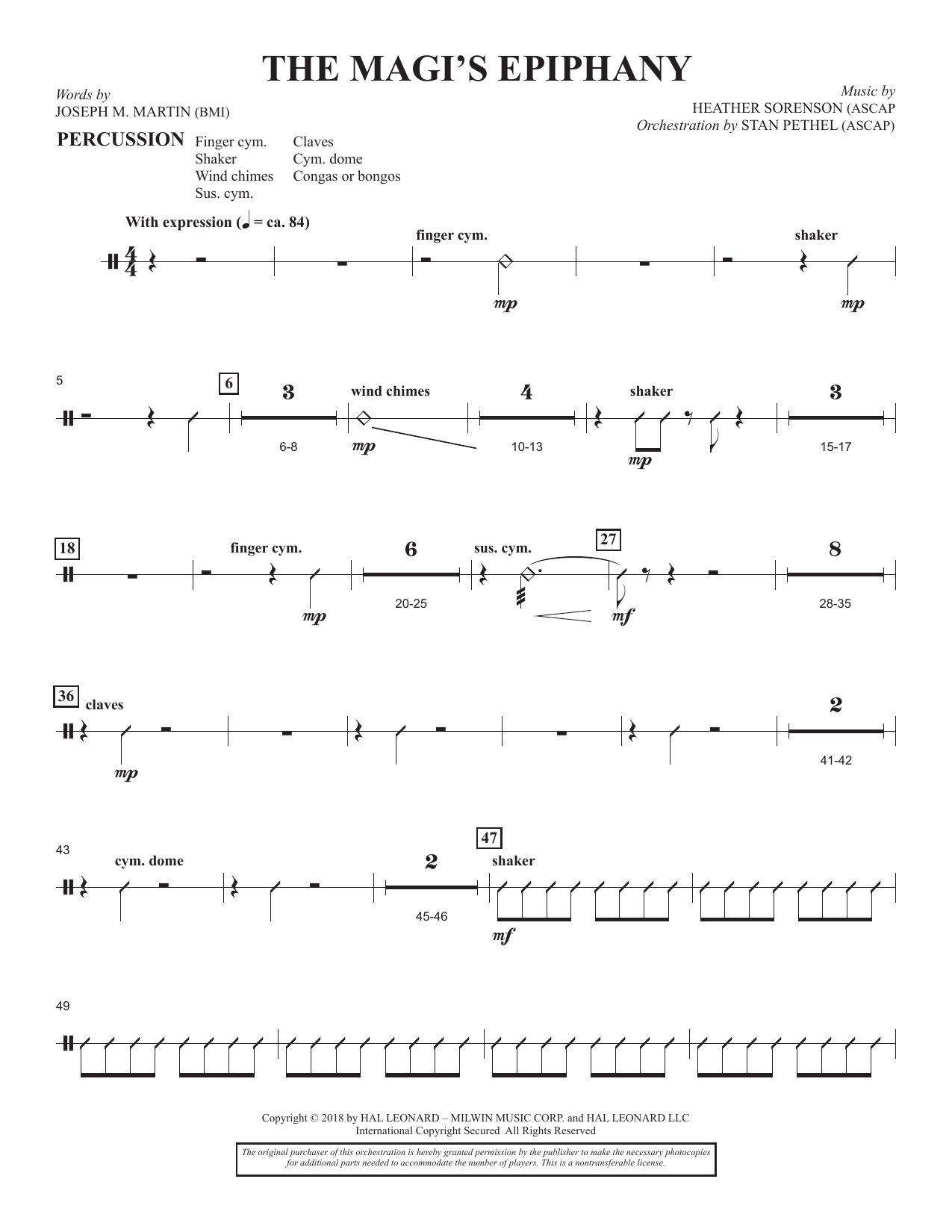 The Magi's Epiphany (Consort) - Percussion: Choral Instrumental Pak