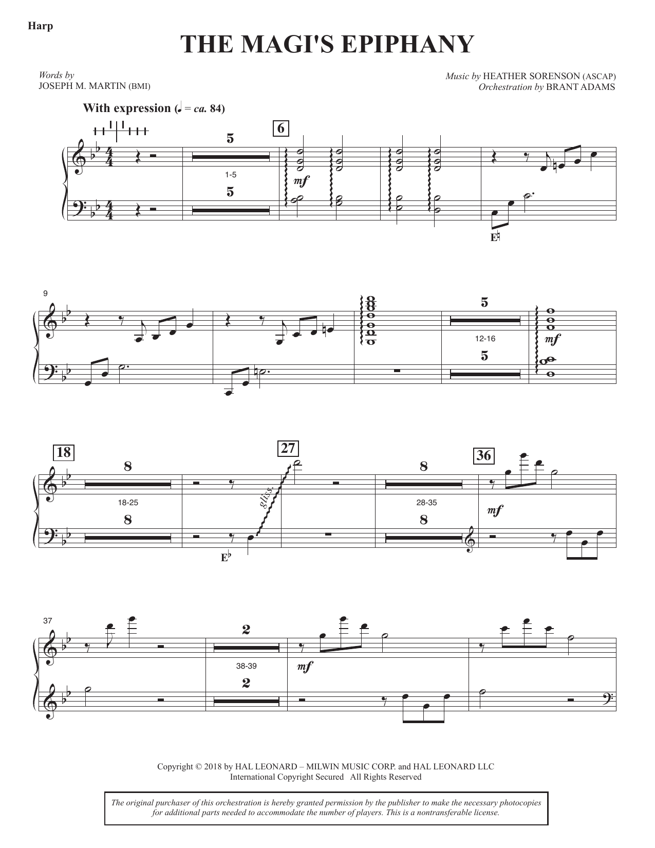 The Magi's Epiphany - Harp: Choral Instrumental Pak