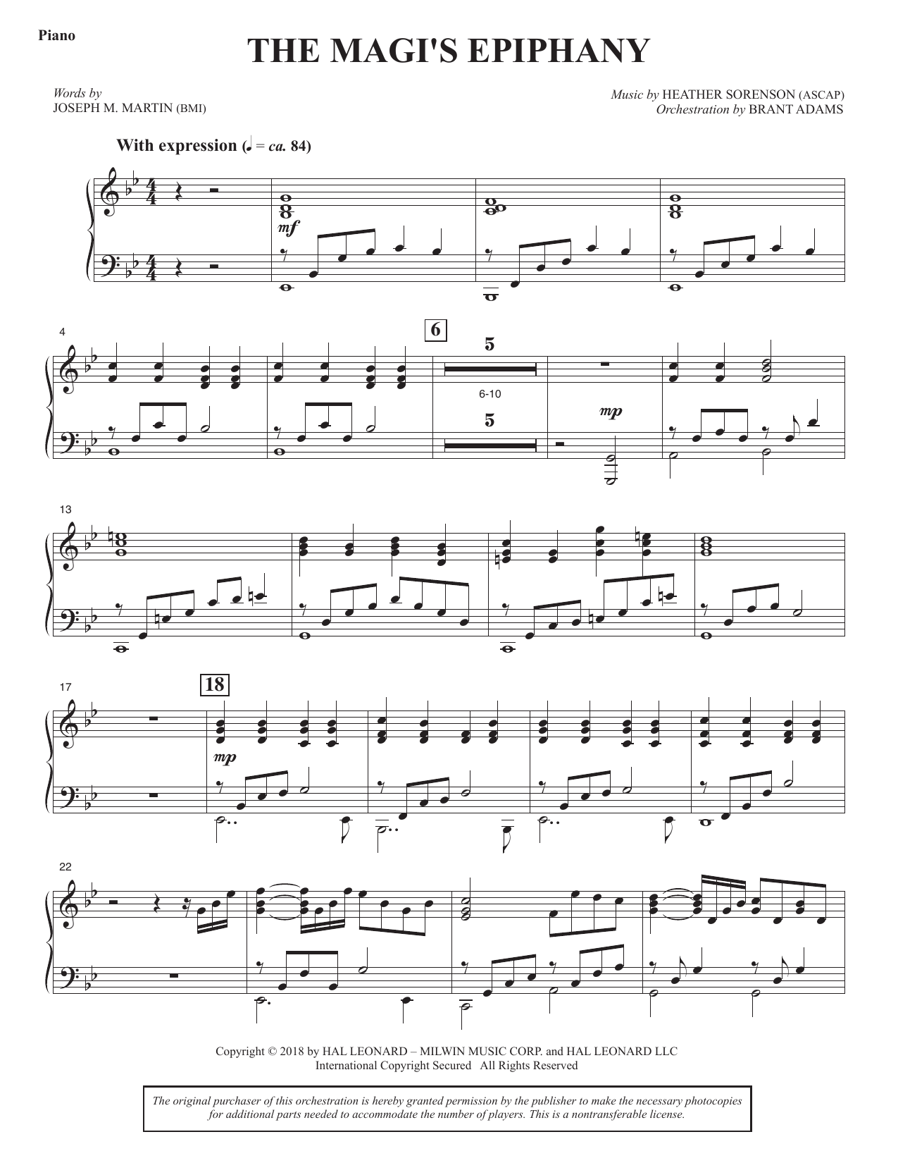 The Magi's Epiphany - Piano: Choral Instrumental Pak