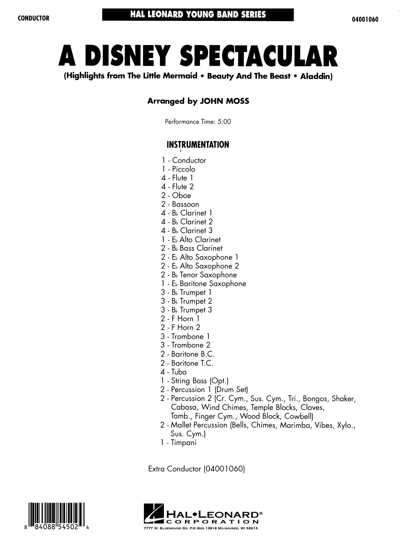 A Disney Spectacular: Concert Band Conductor Score & Parts