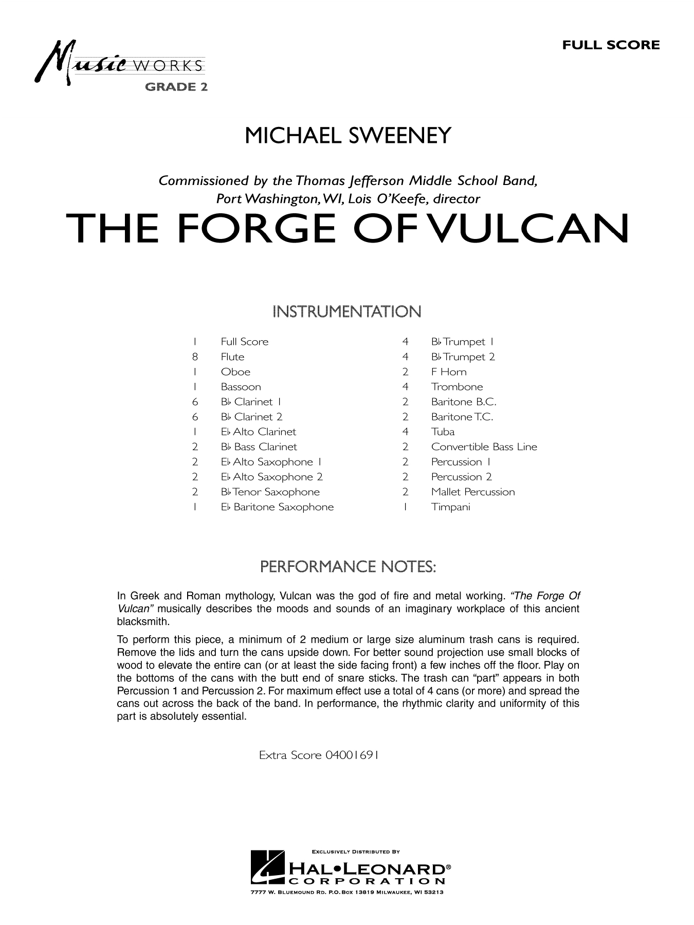 The Forge of Vulcan: Concert Band Conductor Score & Parts