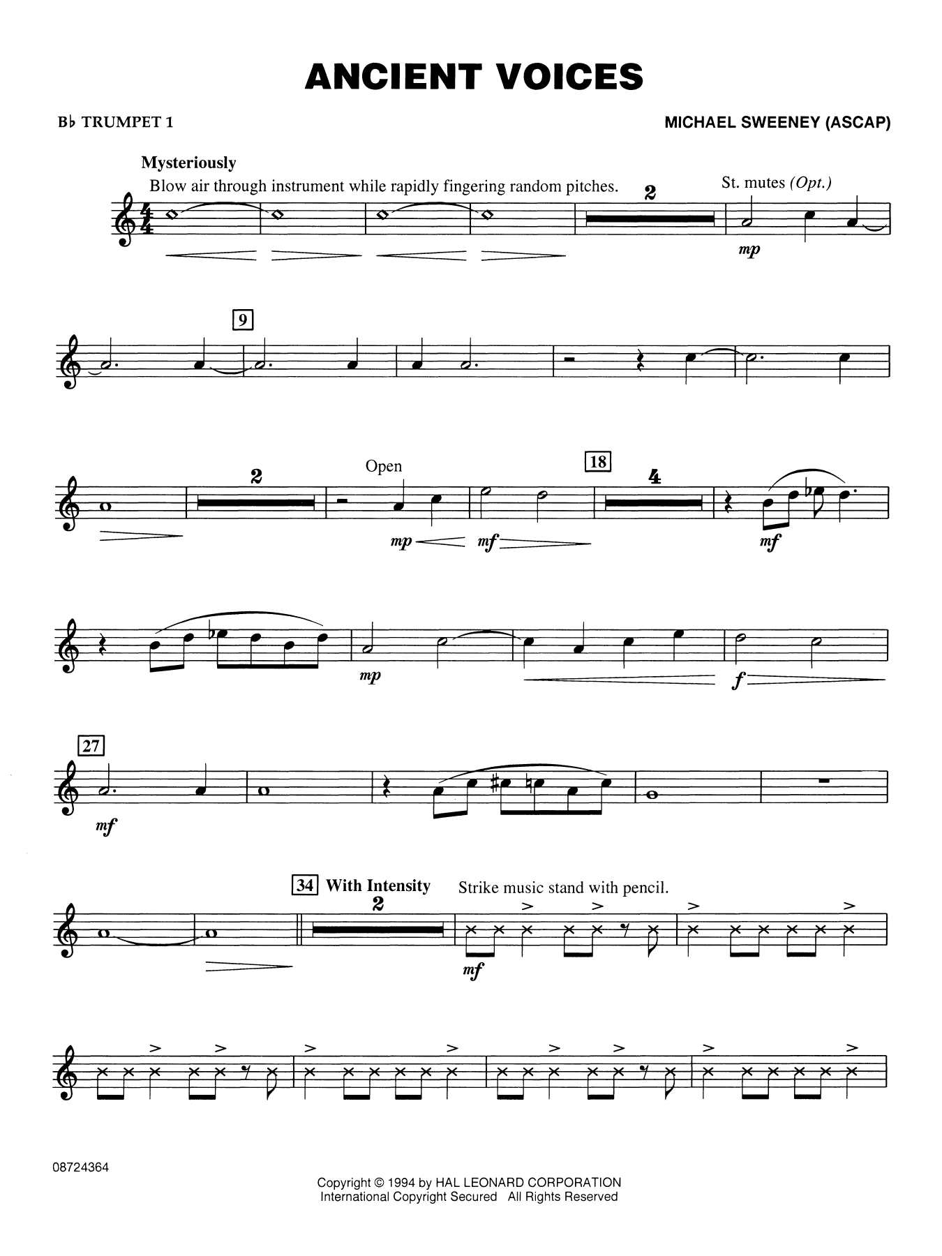 Ancient Voices - Bb Trumpet 1
