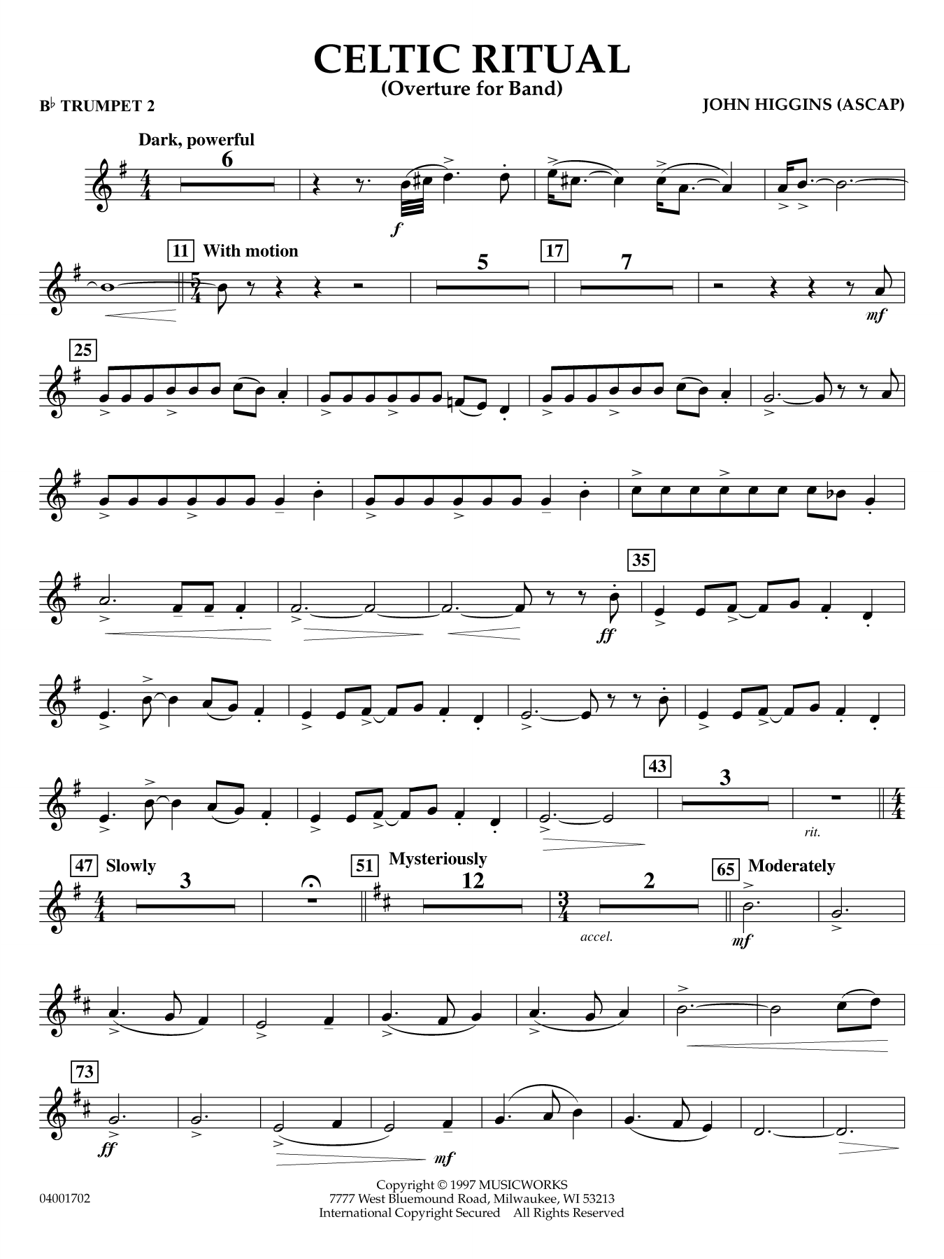 Celtic Ritual - Bb Trumpet 2
