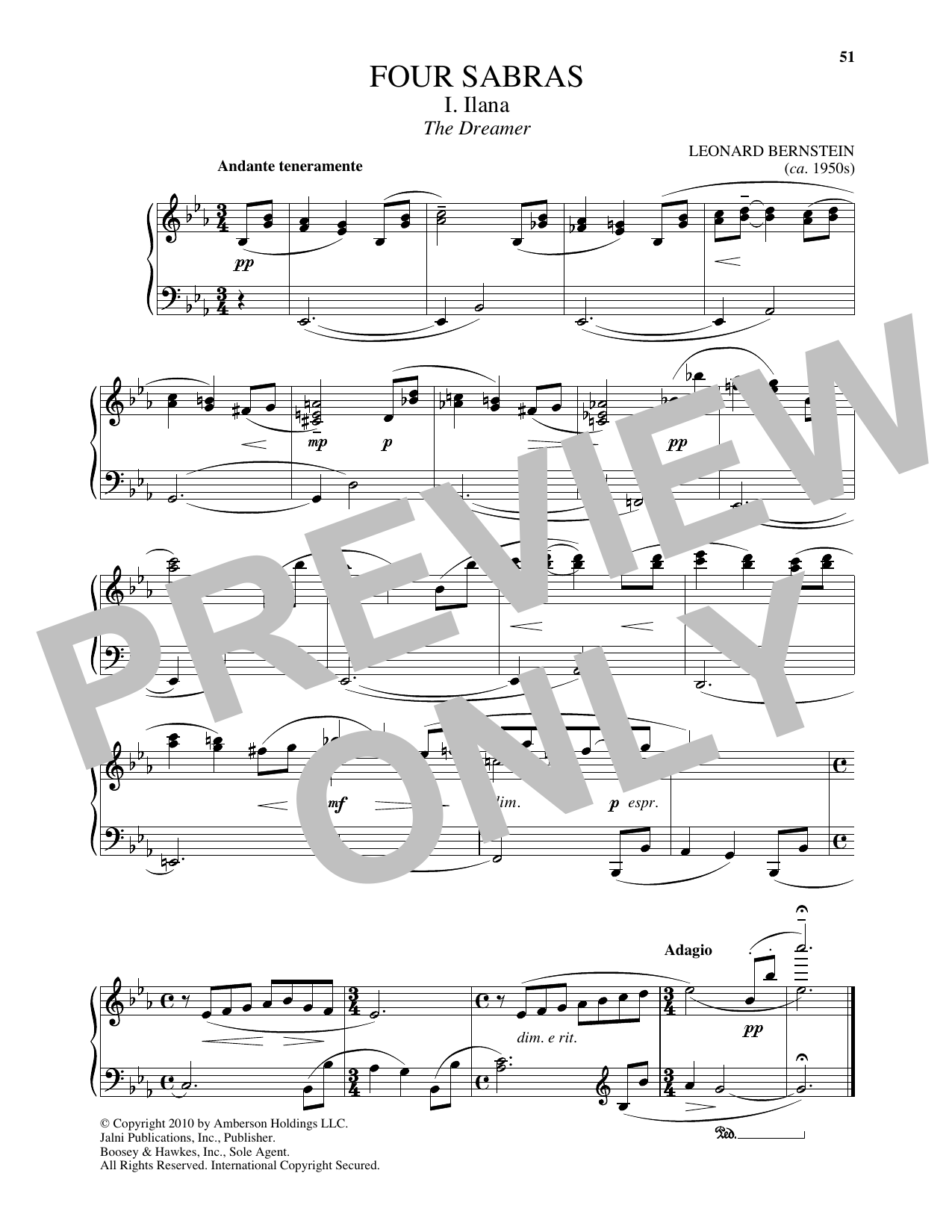Ilana: The Dreamer: Piano Solo