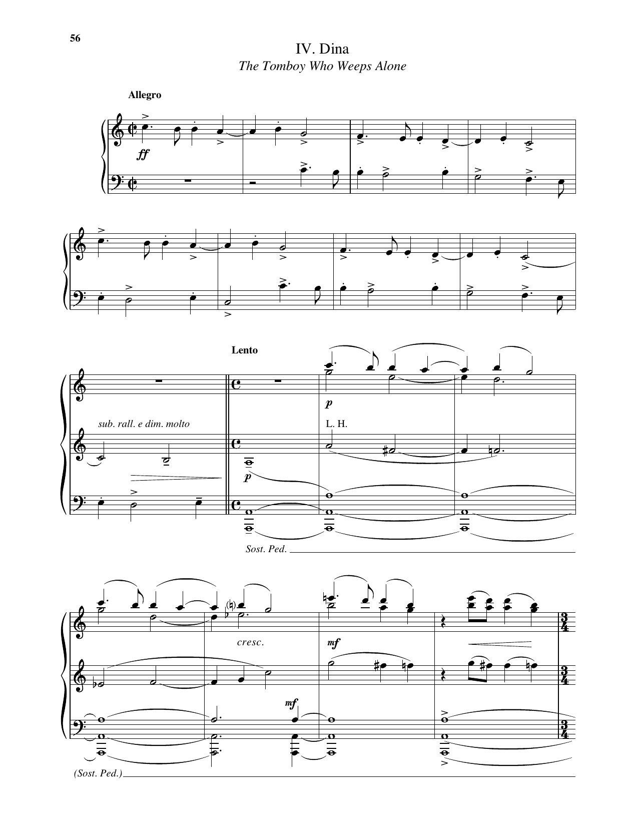 Dina: The Tomboy Who Weeps Alone: Piano Solo