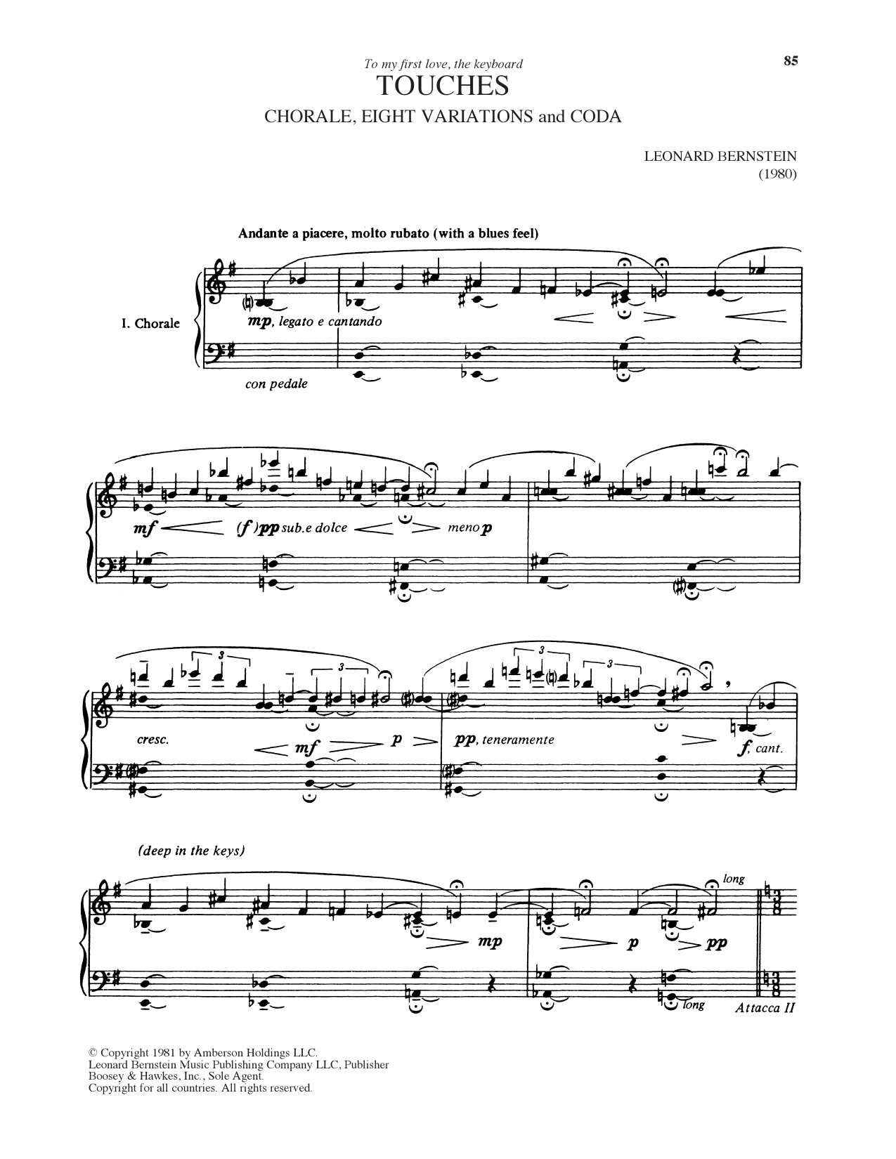 Touches: Piano Solo