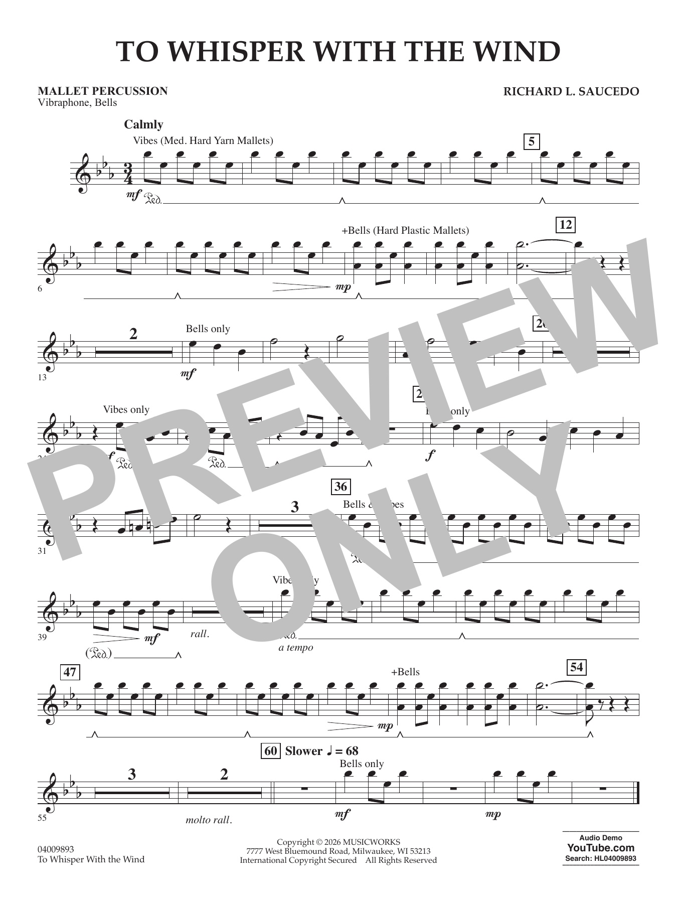 To Whisper With The Wind - Mallet Percussion