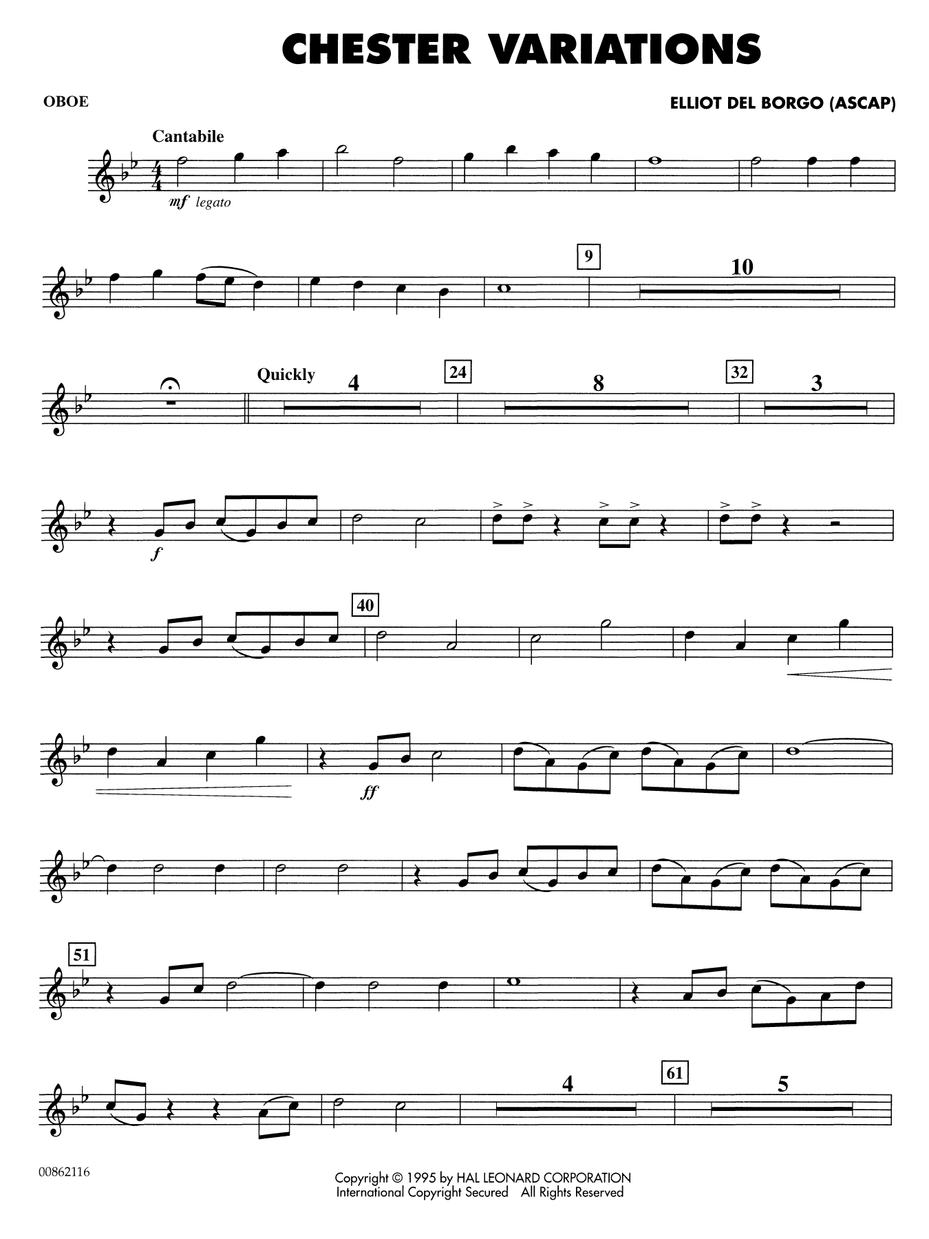 Chester Variations - Oboe