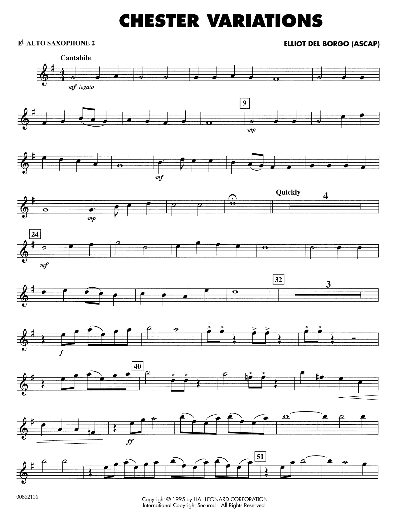 Chester Variations - Eb Alto Saxophone 2