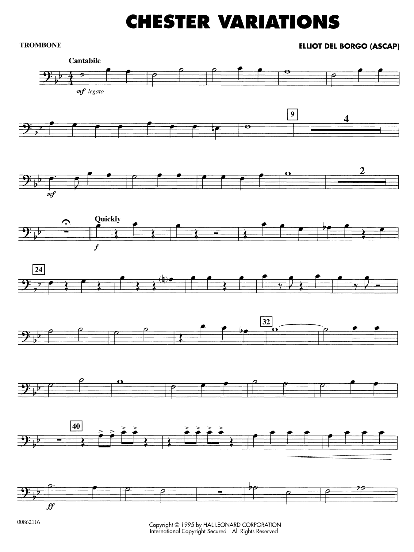 Chester Variations - Trombone