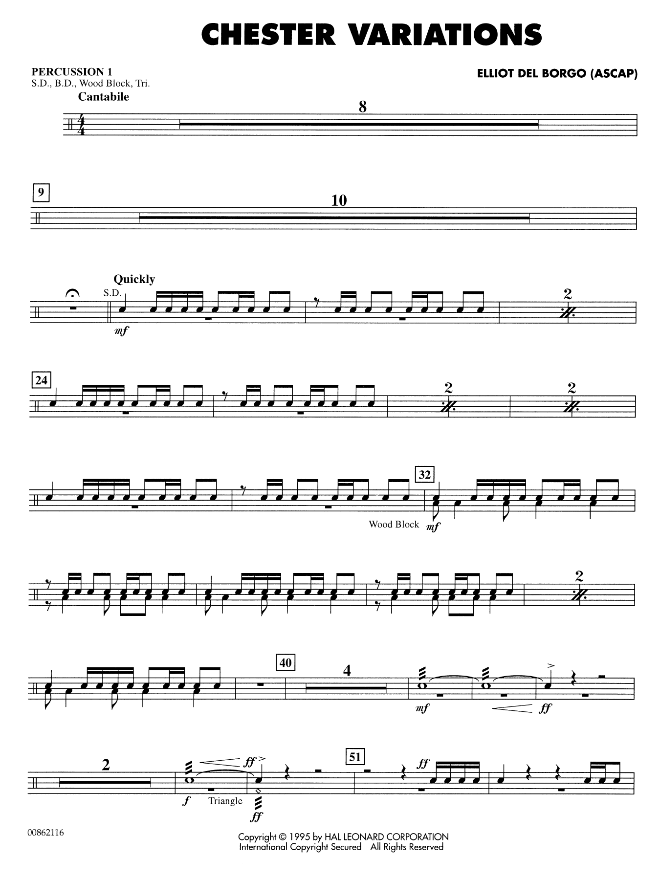 Chester Variations - Percussion 1