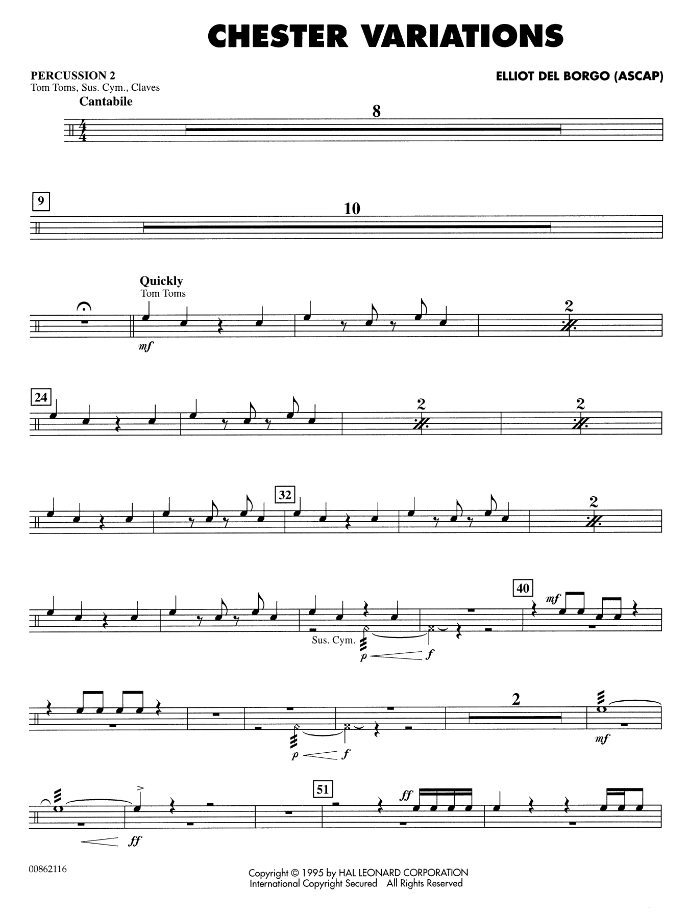 Chester Variations - Percussion 2