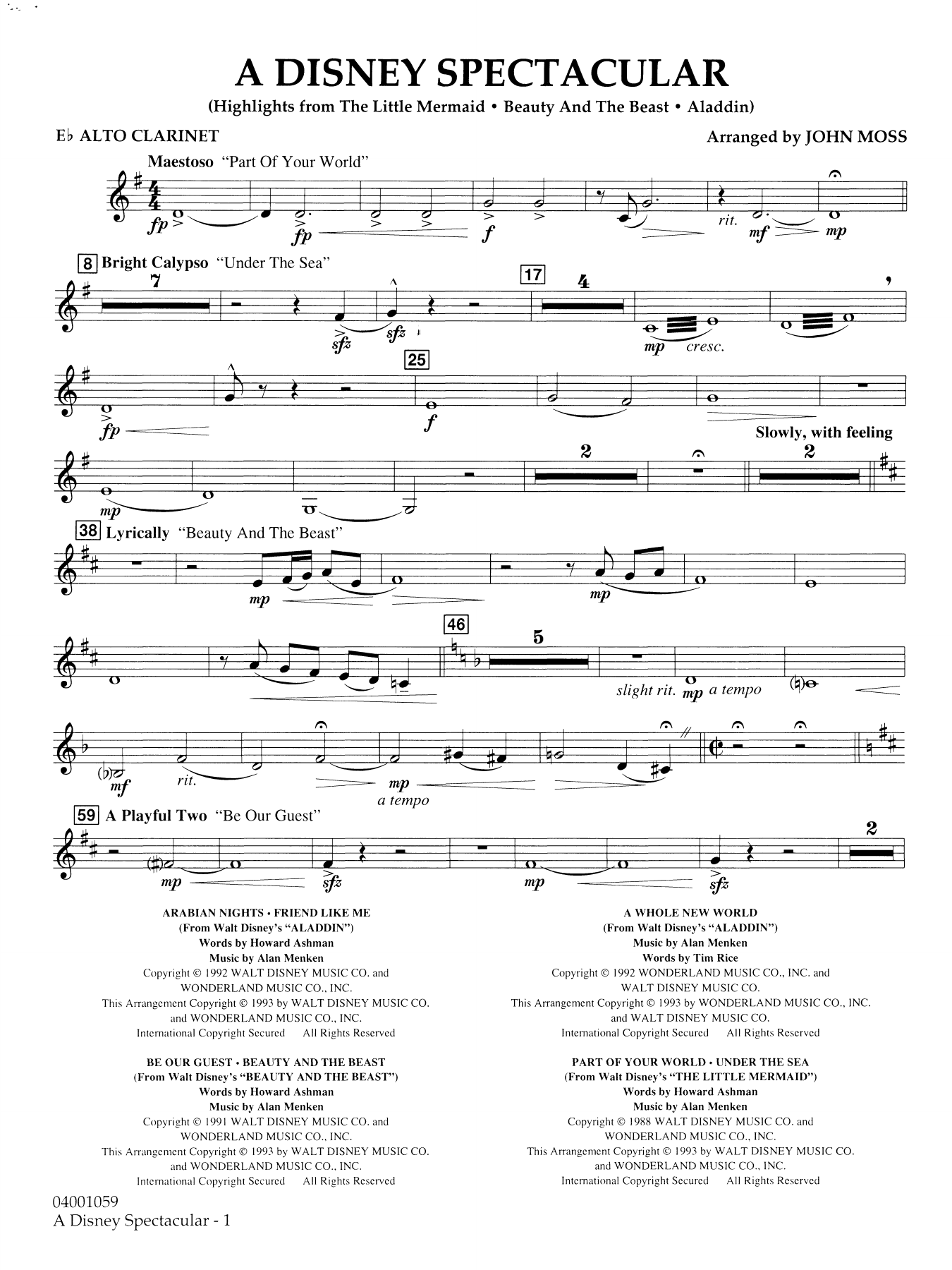 A Disney Spectacular - Eb Alto Clarinet
