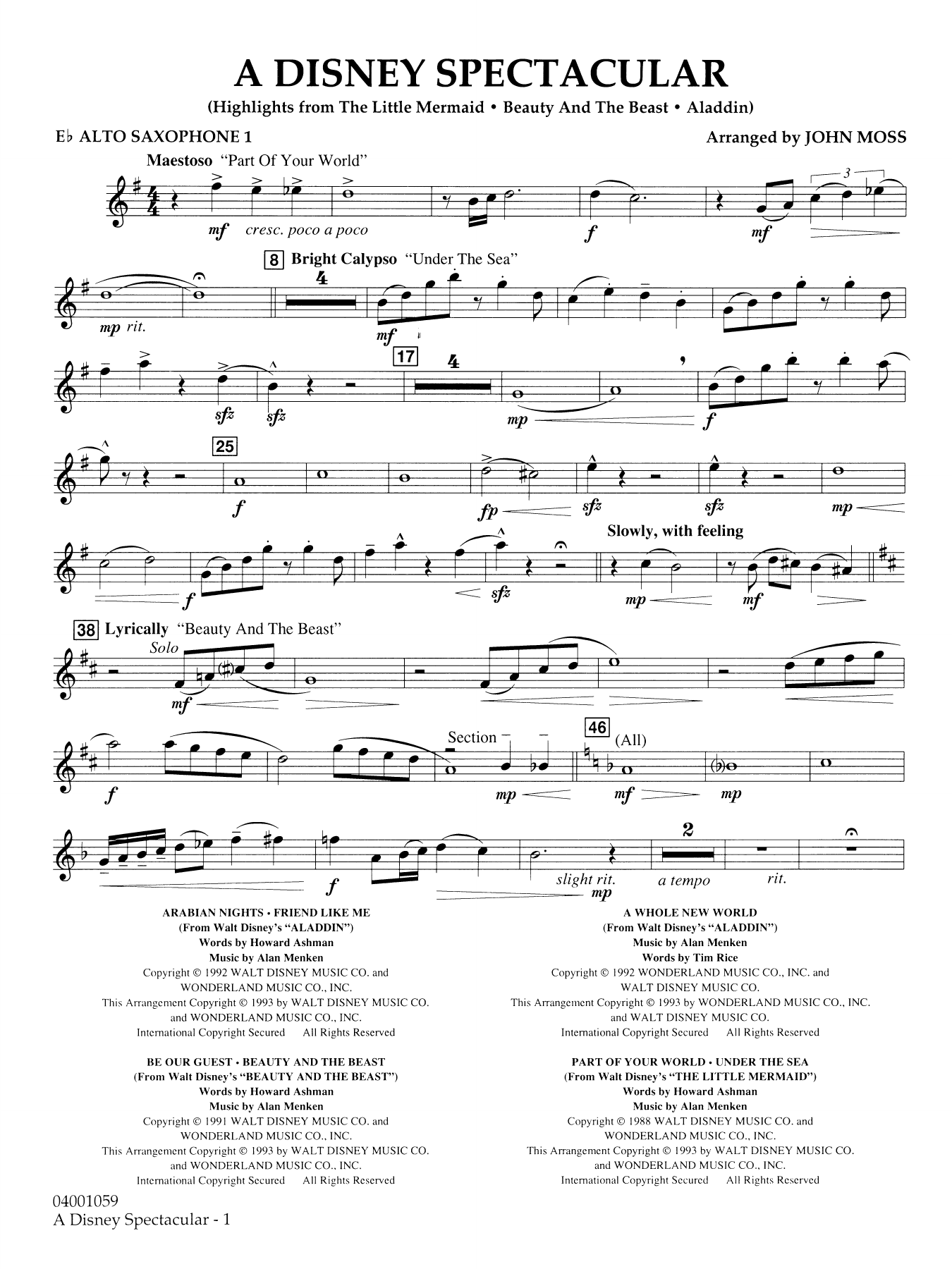 A Disney Spectacular - Eb Alto Saxophone 1