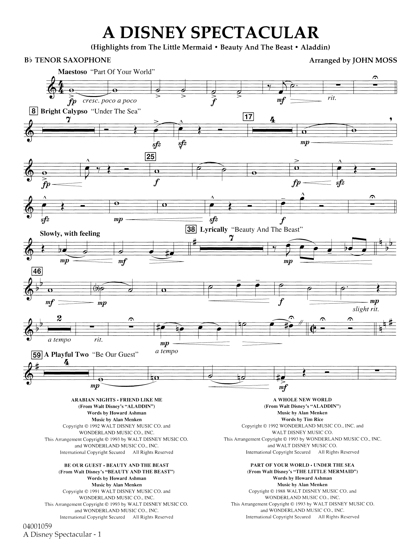 A Disney Spectacular - Bb Tenor Saxophone