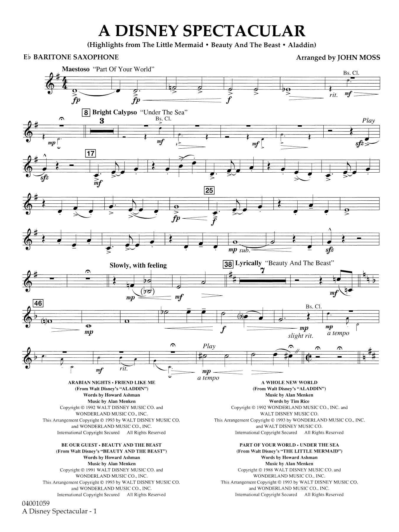 A Disney Spectacular - Eb Baritone Saxophone