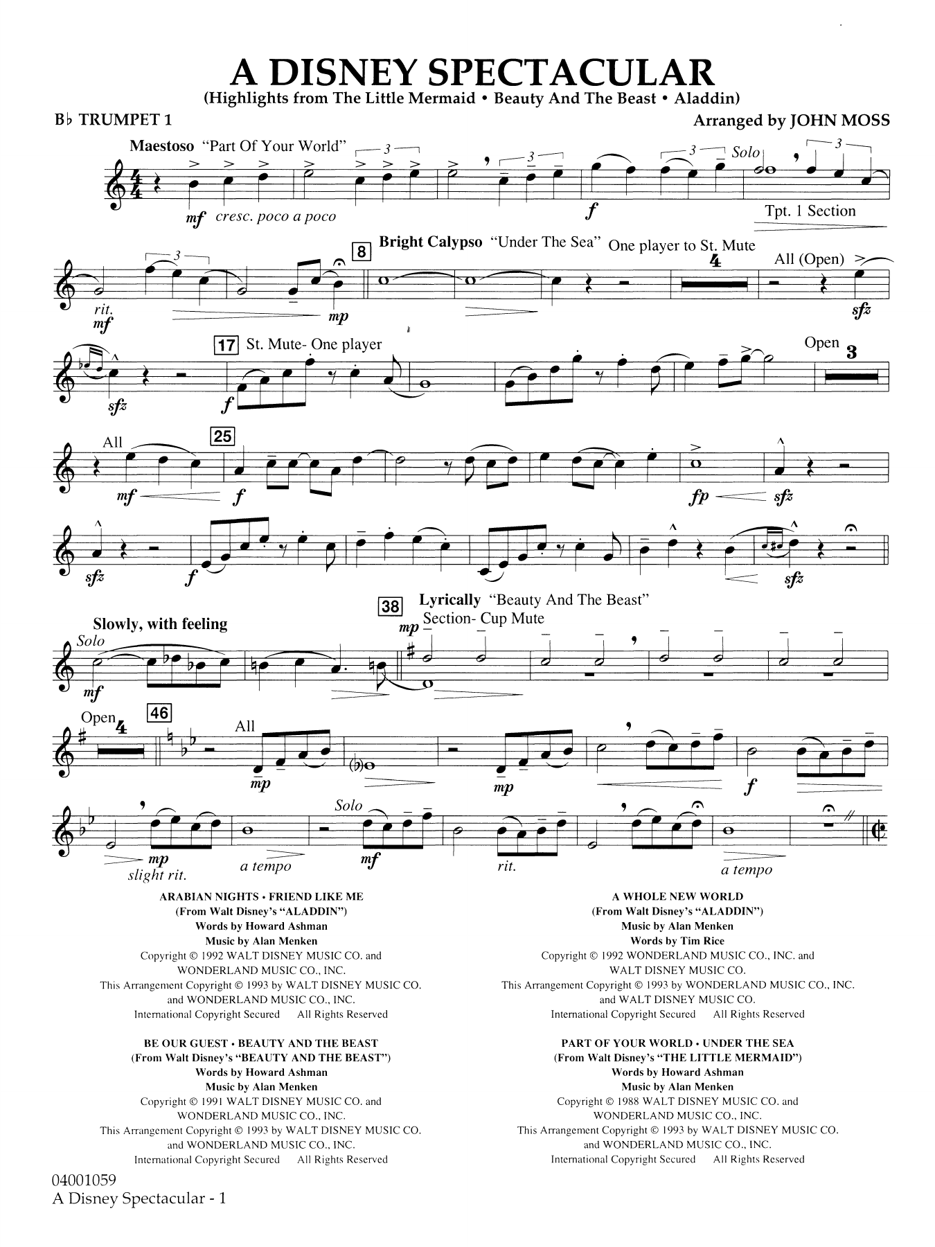A Disney Spectacular - Bb Trumpet 1