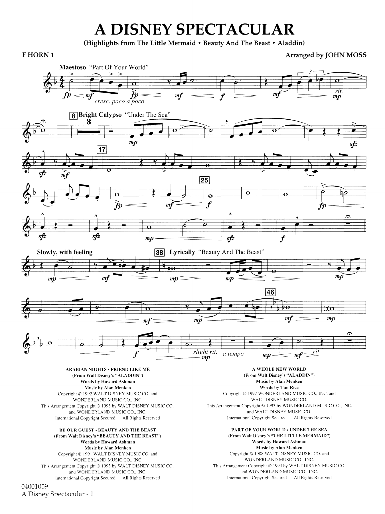 A Disney Spectacular - F Horn 1
