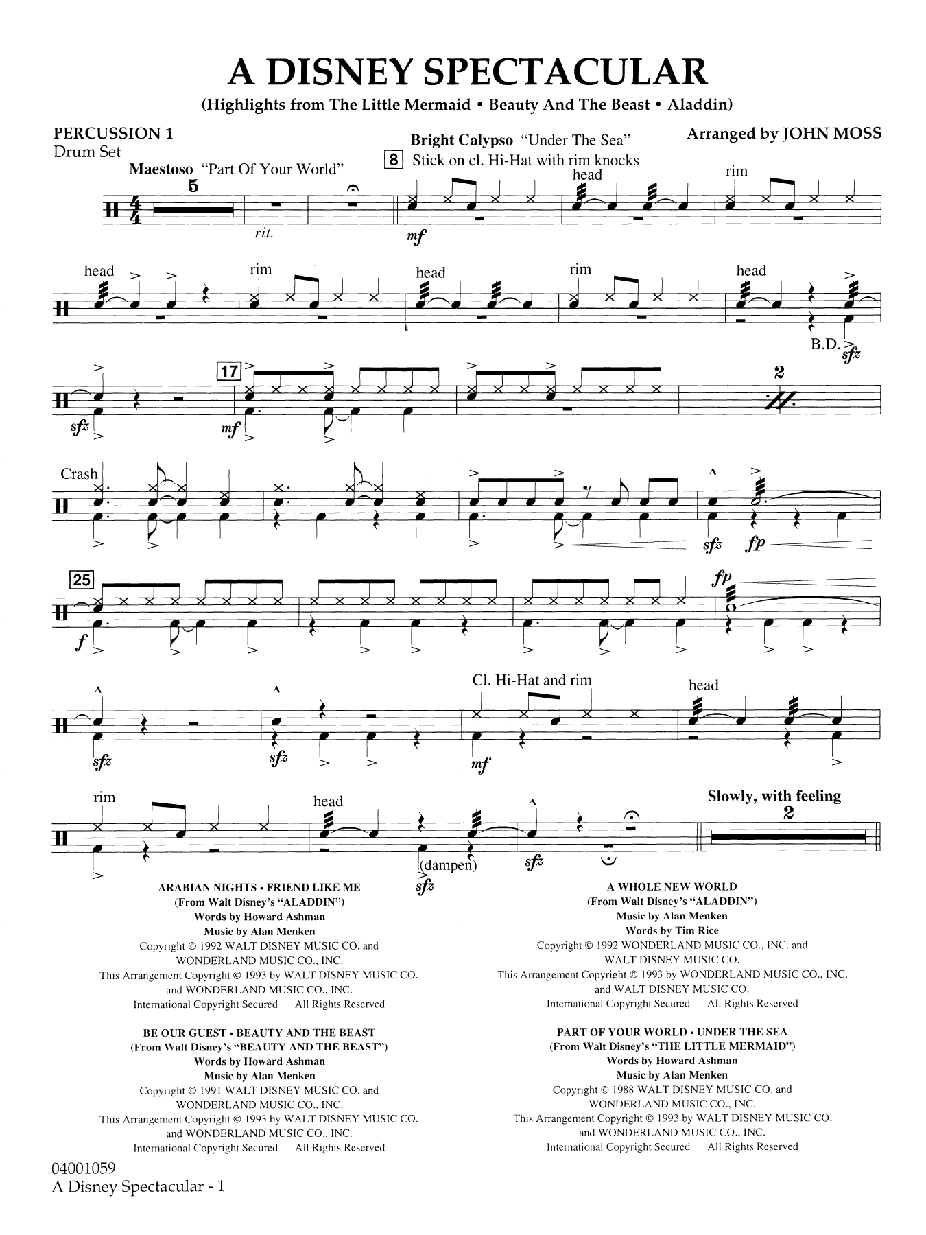 A Disney Spectacular - Percussion 1