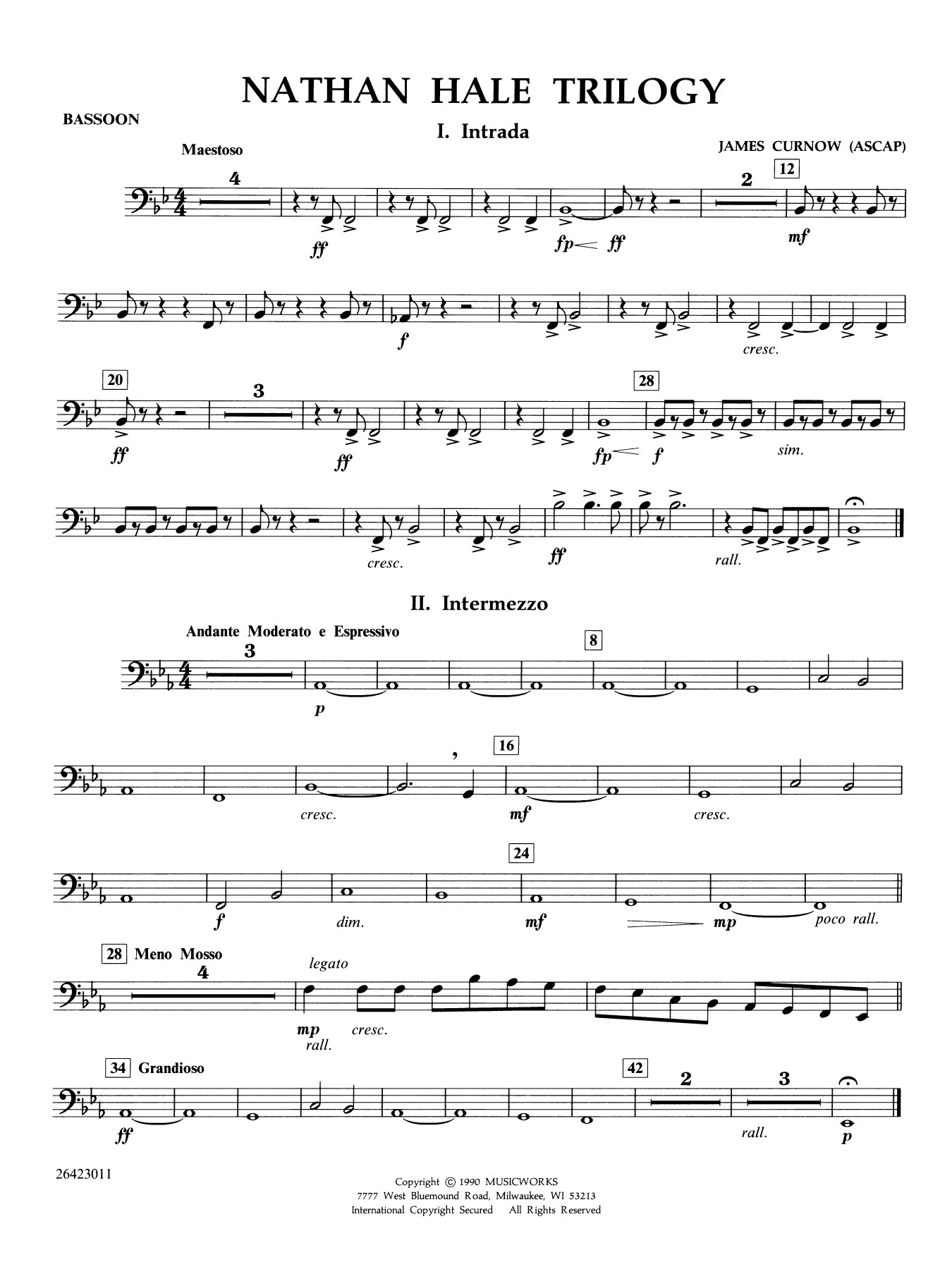 Nathan Hale Trilogy - Bassoon
