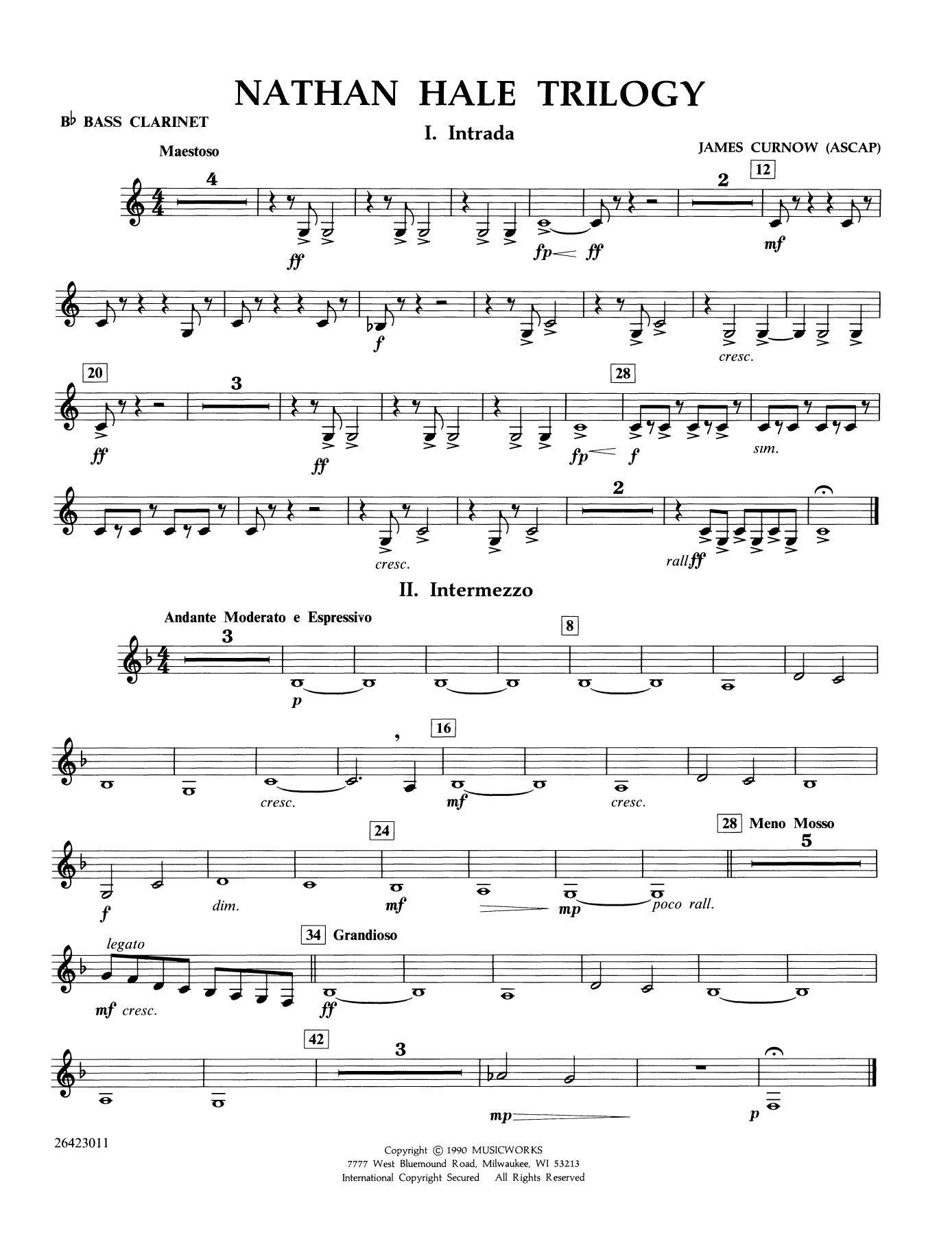 Nathan Hale Trilogy - Bb Bass Clarinet