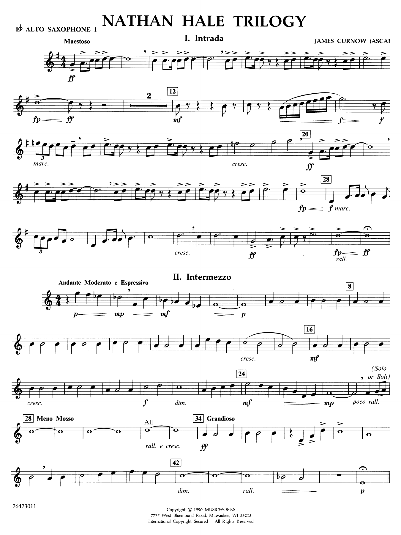 Nathan Hale Trilogy - Eb Alto Saxophone 1