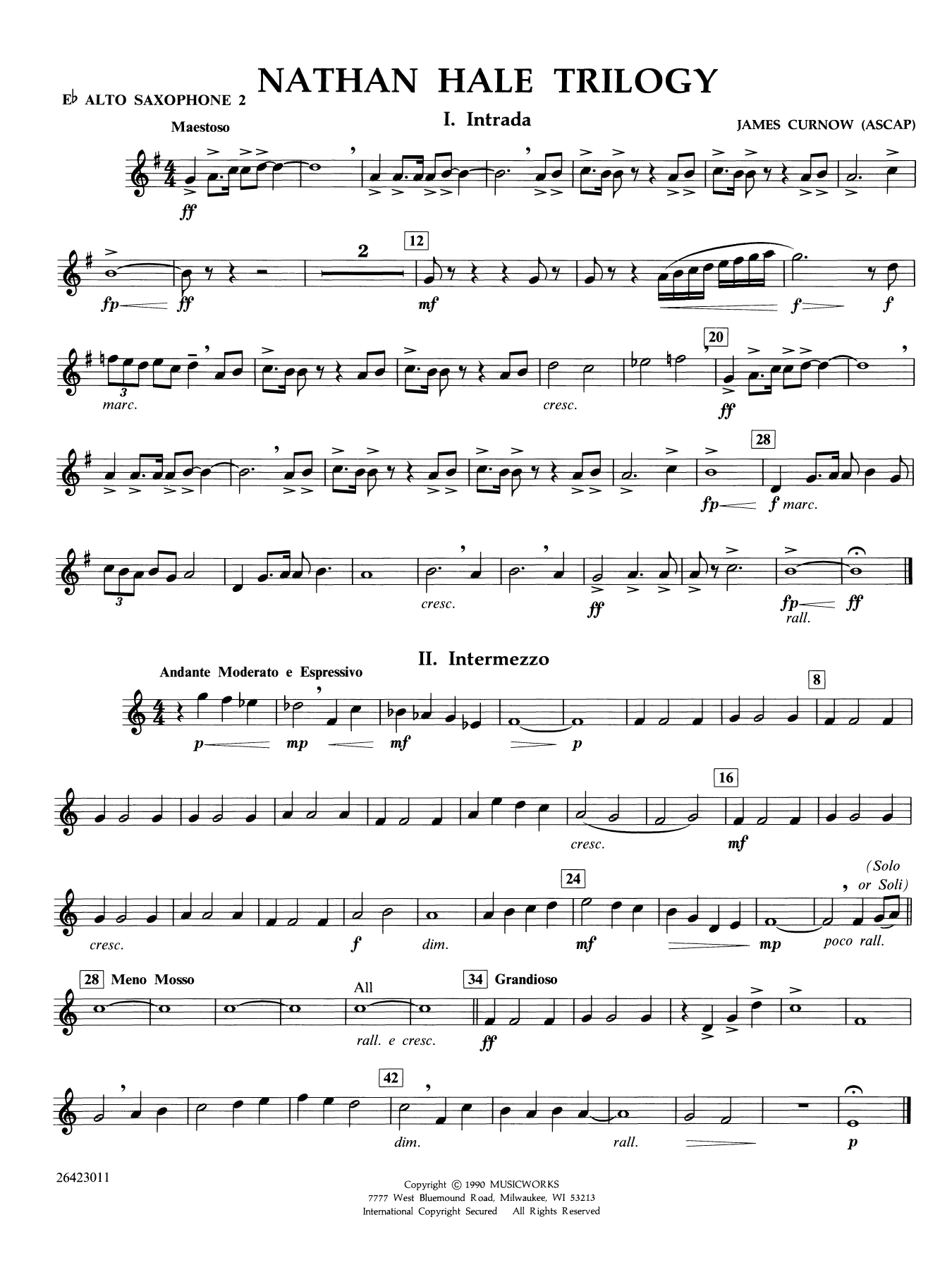 Nathan Hale Trilogy - Eb Alto Saxophone 2