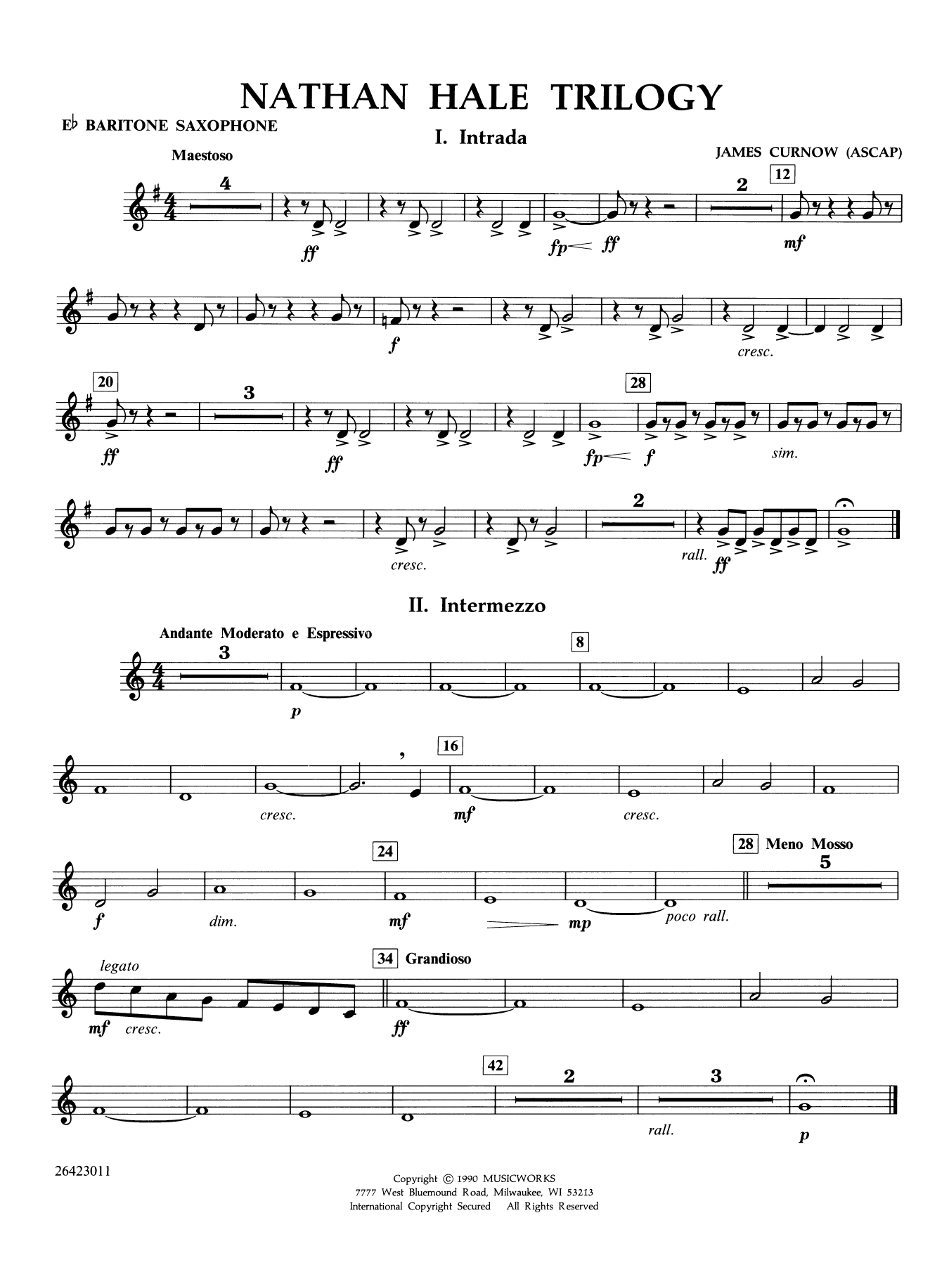 Nathan Hale Trilogy - Eb Baritone Saxophone