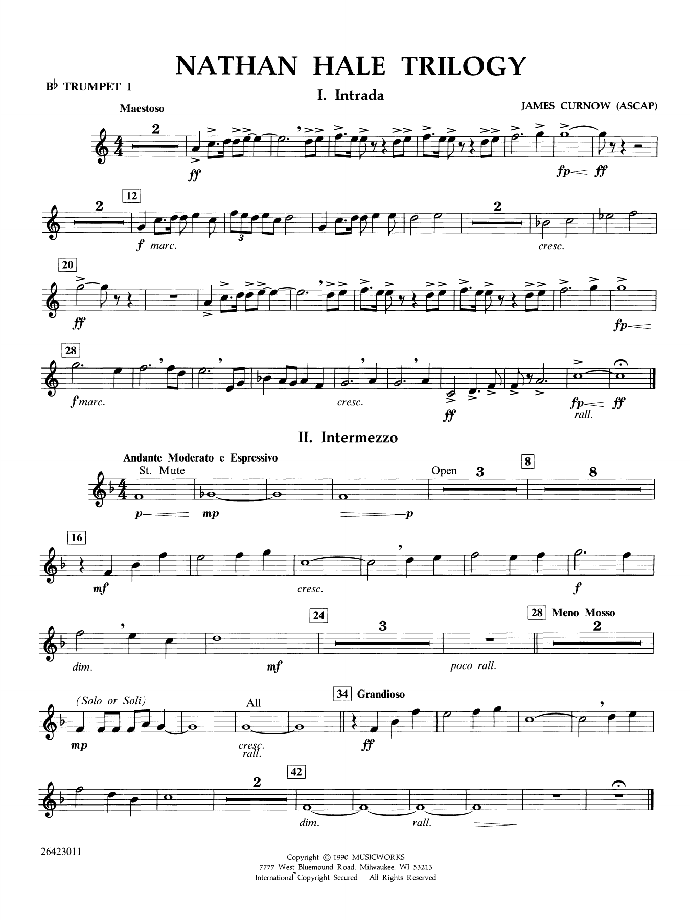 Nathan Hale Trilogy - Bb Trumpet 1