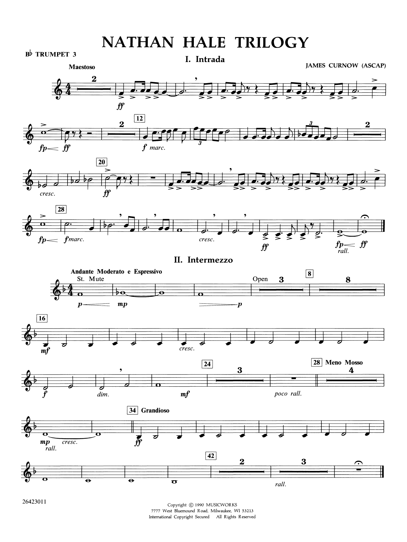 Nathan Hale Trilogy - Bb Trumpet 3