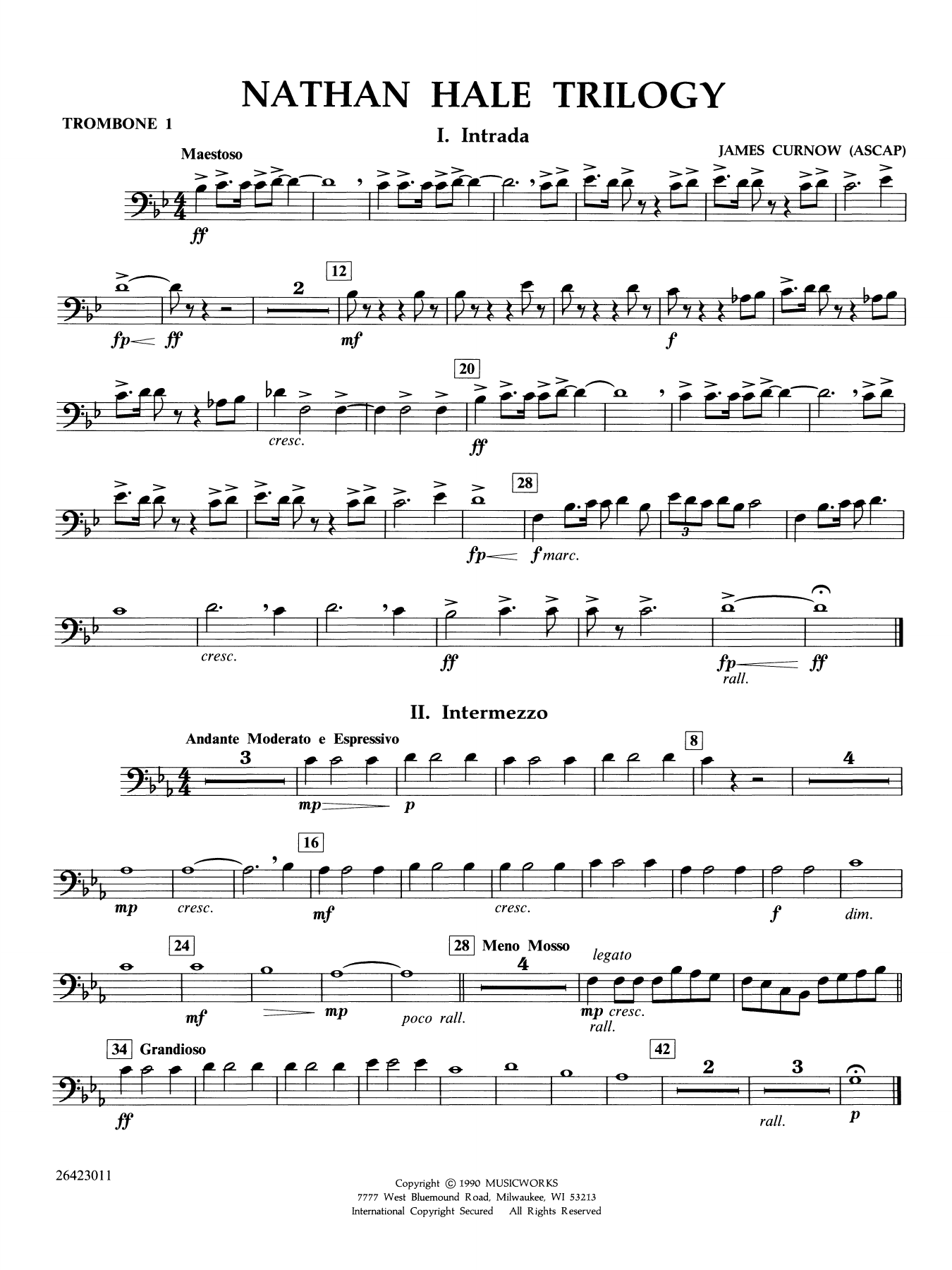 Nathan Hale Trilogy - Trombone 1
