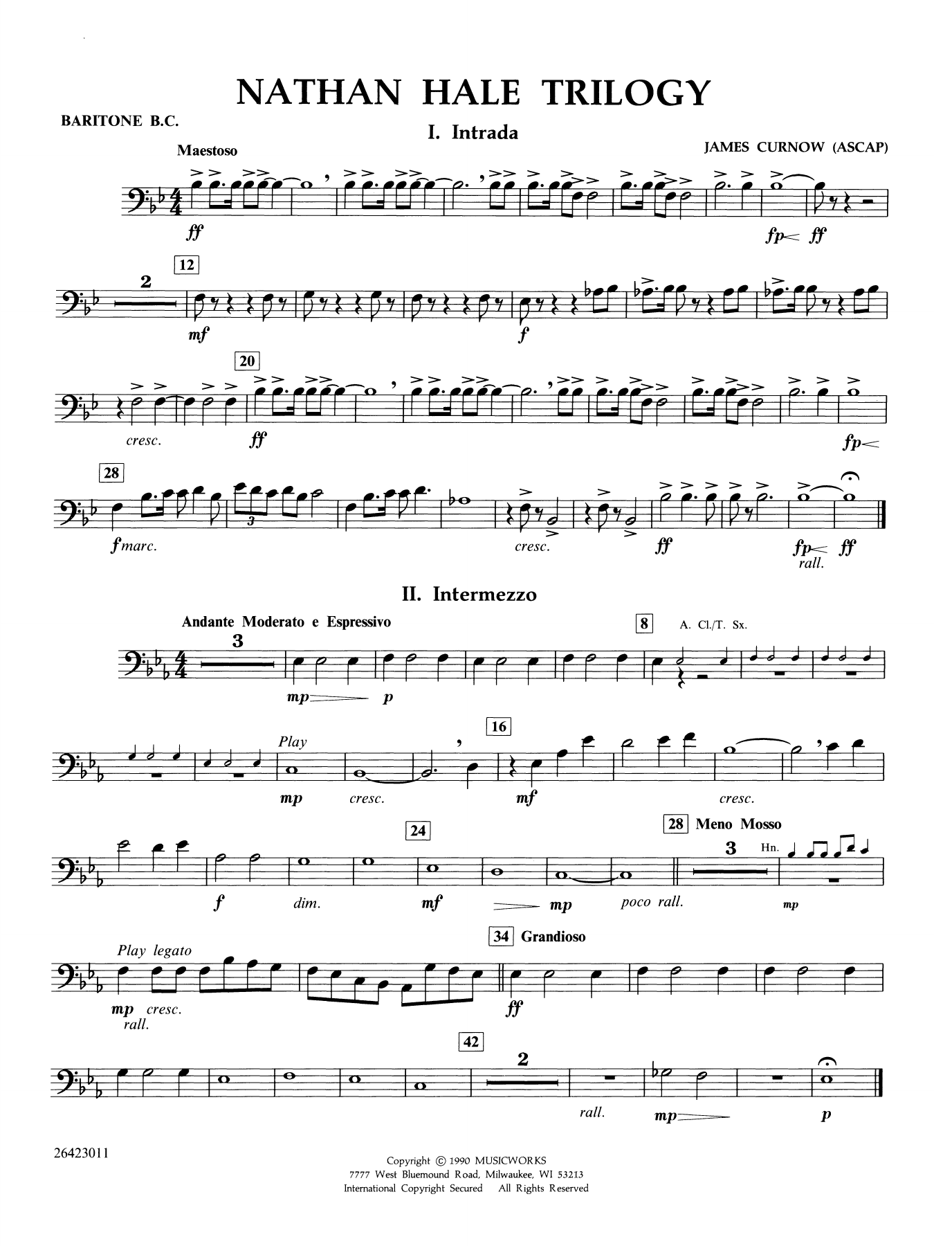 Nathan Hale Trilogy - Baritone B.C.