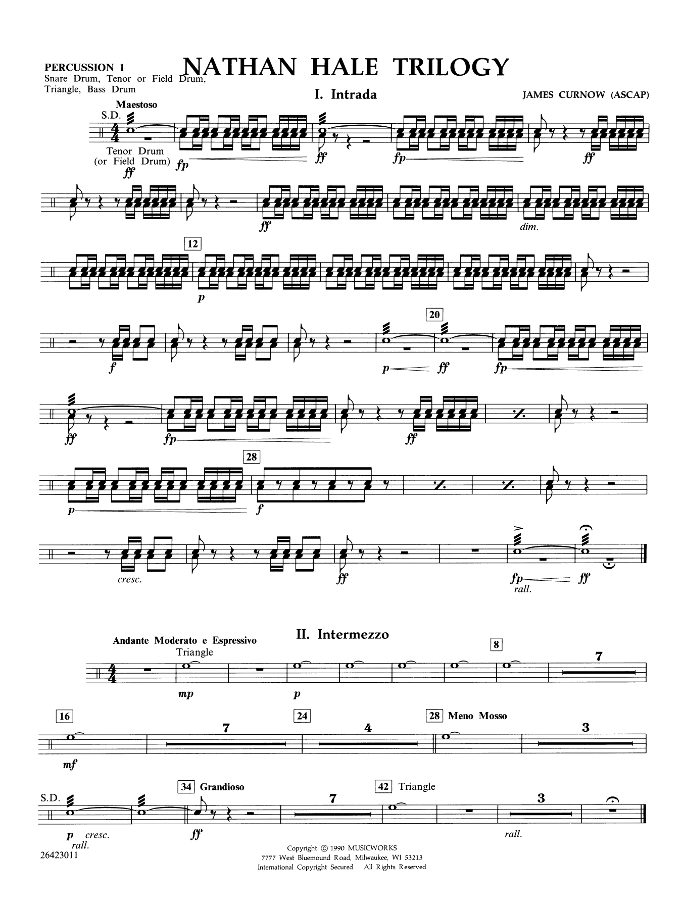 Nathan Hale Trilogy - Percussion 1